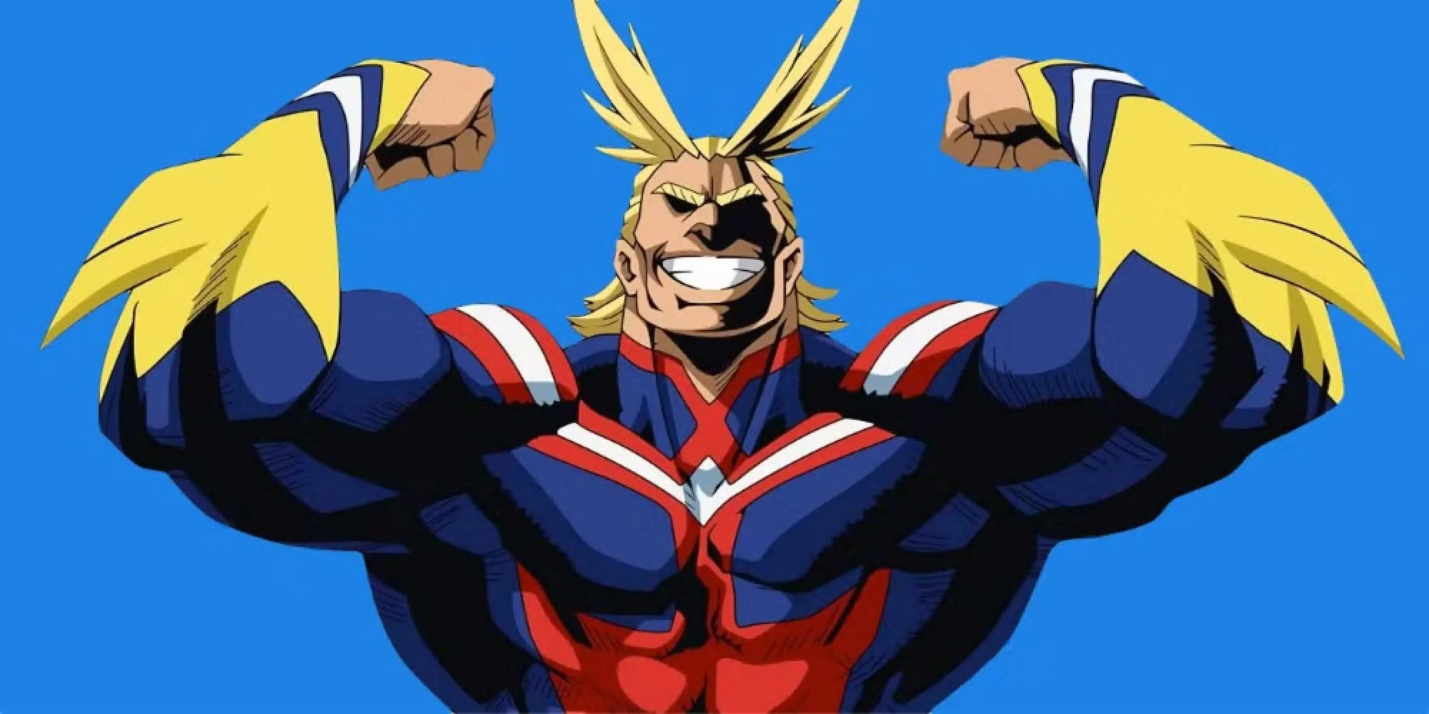 All Might trong My Hero Academia với biểu cảm mạnh mẽ