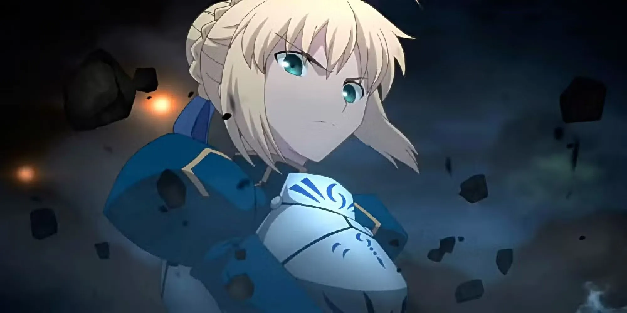 Artoria Pendragon Saber cầm Excalibur trong Fate Stay Night