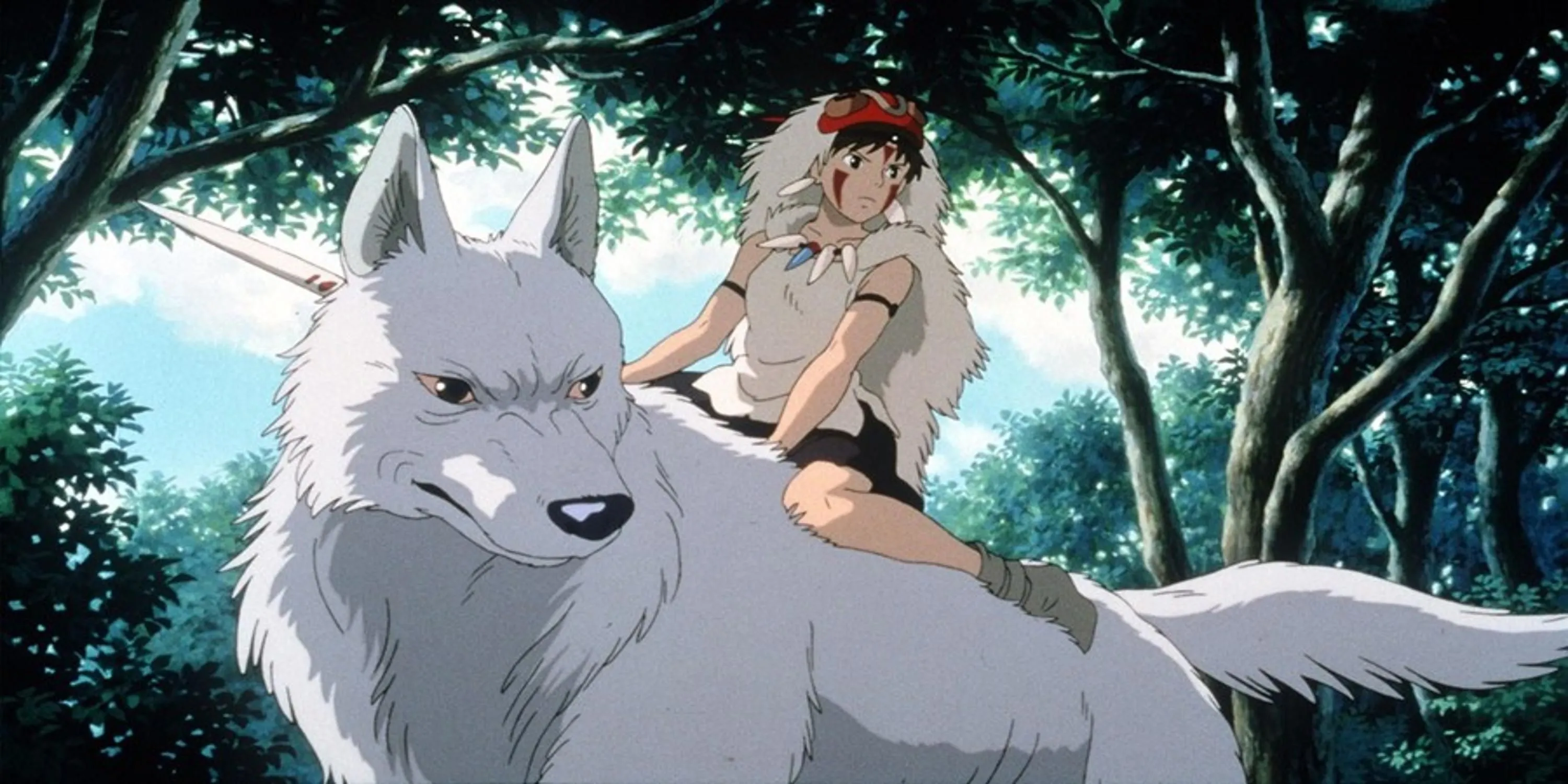 Ashitaka và San đối mặt trong Công chúa Mononoke