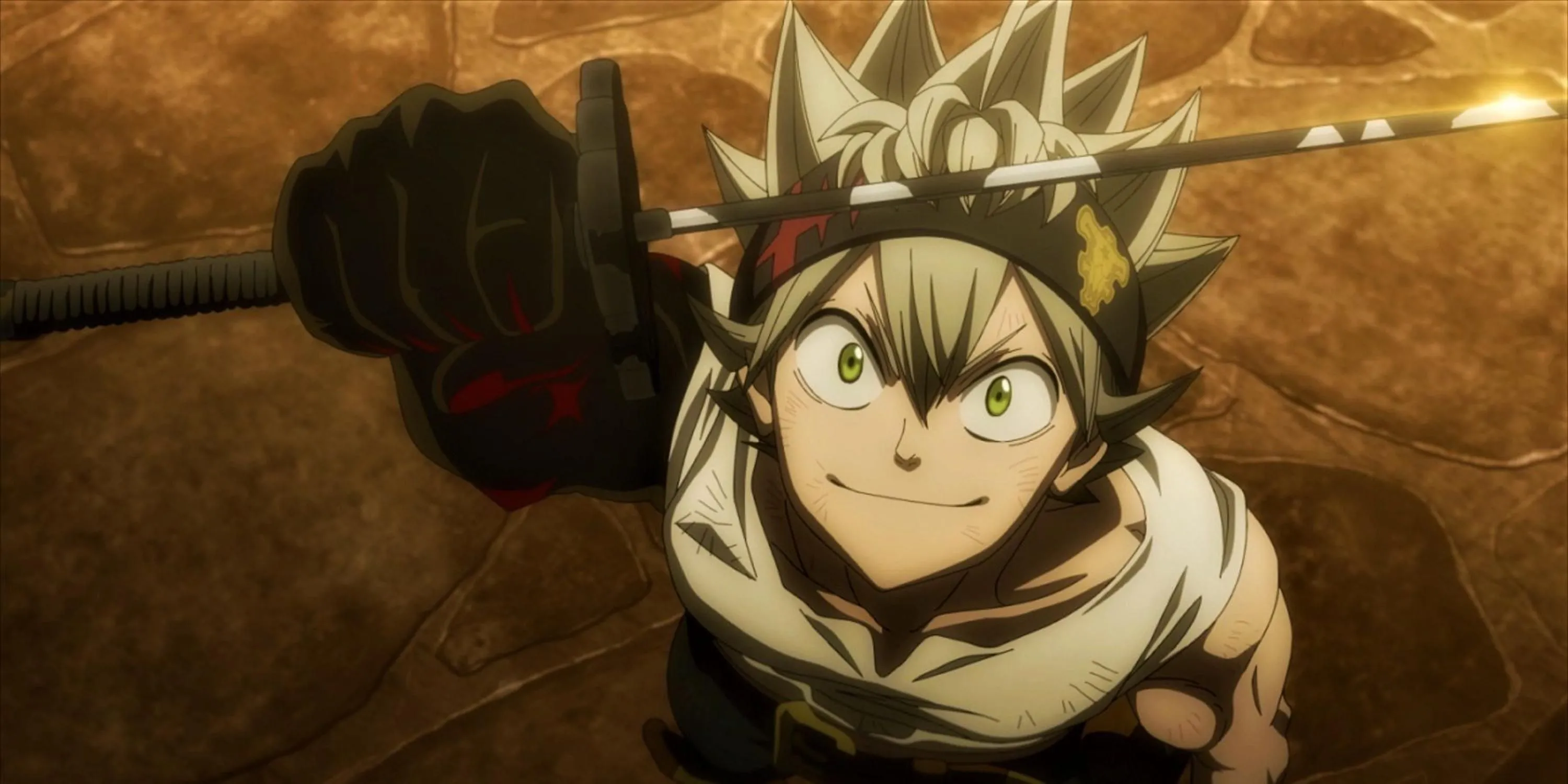 Asta vung thanh kiếm chống ma pháp của mình trong Black Clover
