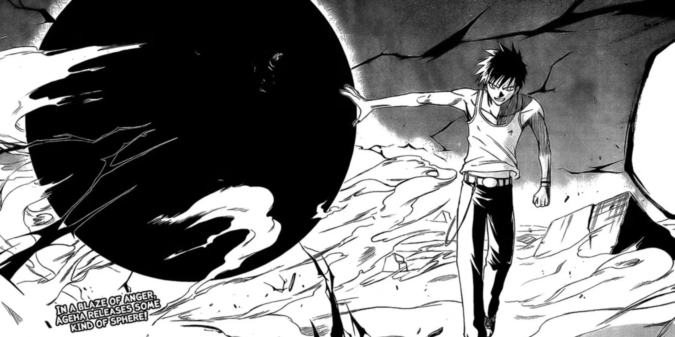 Bìa manga Psyren thể hiện nhân vật chính Ageha Yoshina sẵn sàng chiến đấu trong một thế giới khác