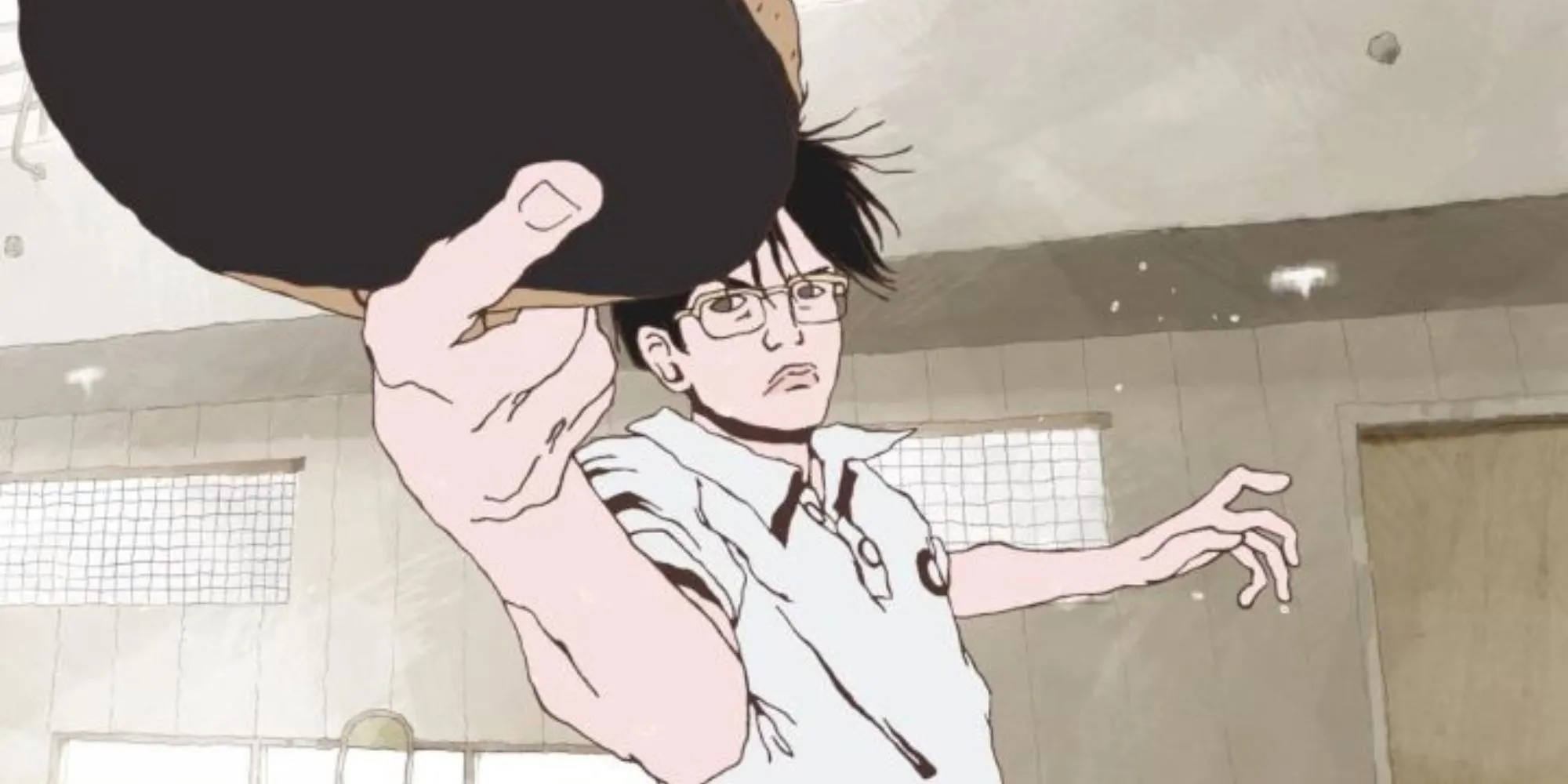 Các nhân vật chính Makoto &quot;Smile&quot; Tsukimoto và Yutaka &quot;Peco&quot; Hoshino của anime Ping Pong The Animation