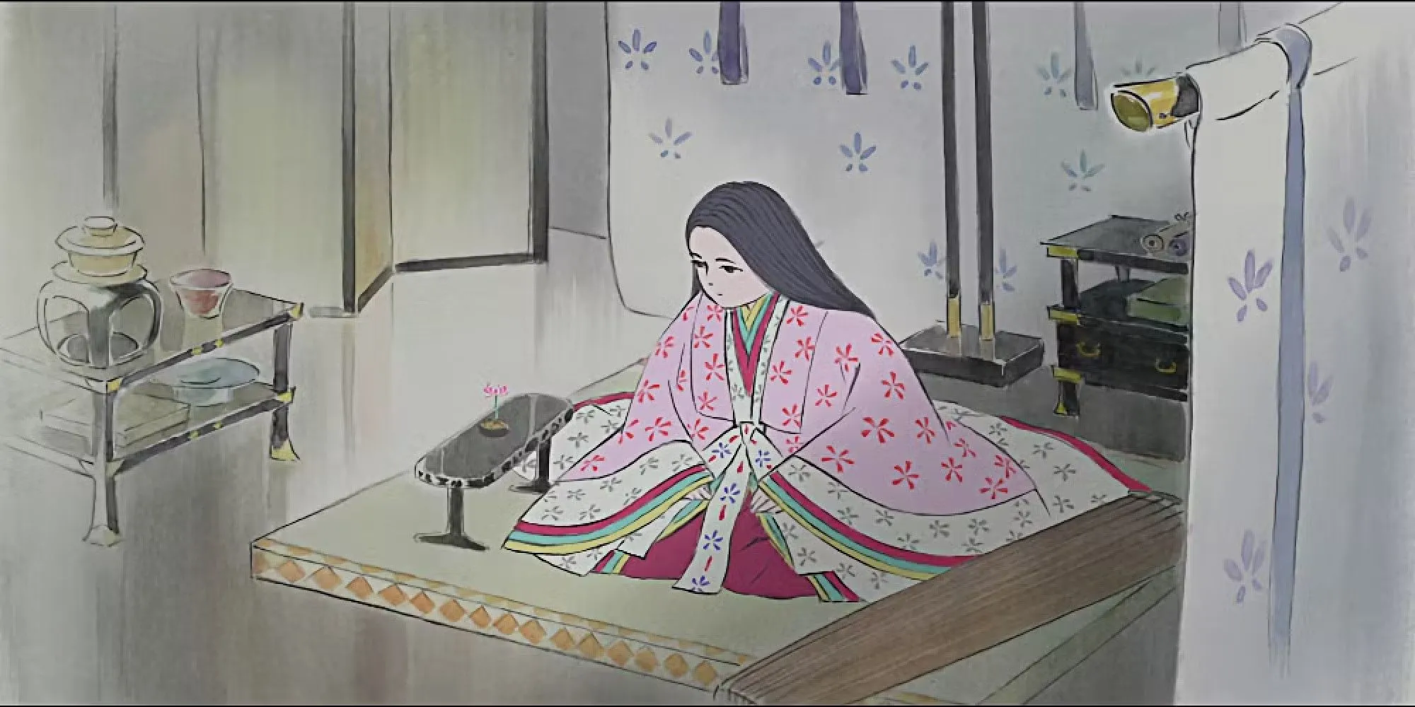 Chân dung nàng Công chúa Kaguya với nét vẽ độc đáo trong phim The Tale Of The Princess Kaguya