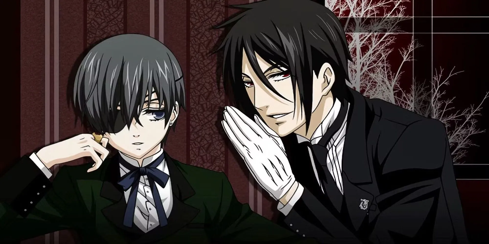 Ciel Phantomhive và Sebastian Michaelis, chủ tớ trong Black Butler.