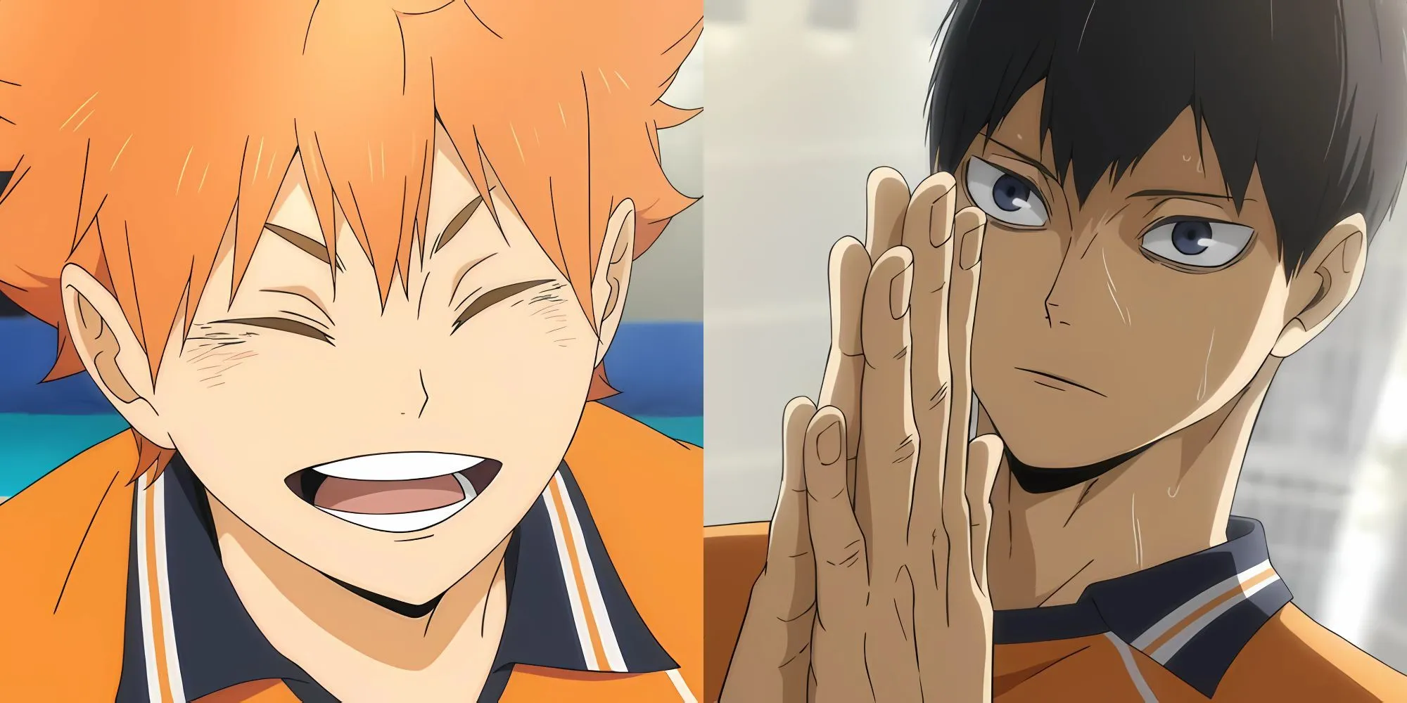 Đội bóng chuyền Karasuno với Hinata Shoyo và Kageyama Tobio trong anime Haikyuu