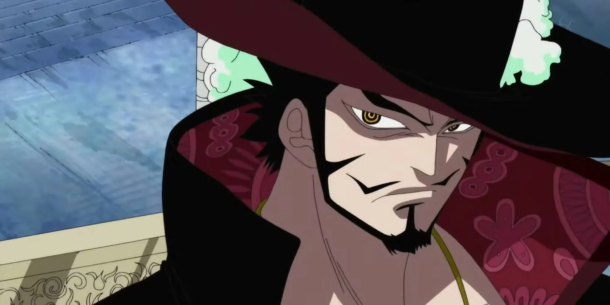 Dracule Mihawk với thanh kiếm Yoru trong One Piece
