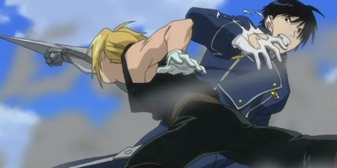 Edward Elric và Roy Mustang trong Fullmetal Alchemist: Brotherhood, mối quan hệ thầy trò đầy thử thách.