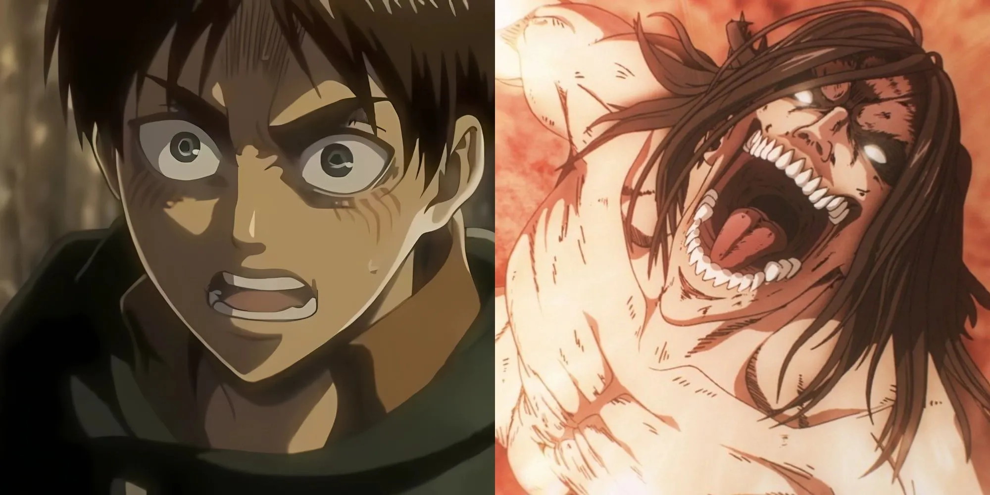 Eren Yeager và các thành viên Trinh Sát Đoàn chiến đấu với Titan trong anime Attack on Titan