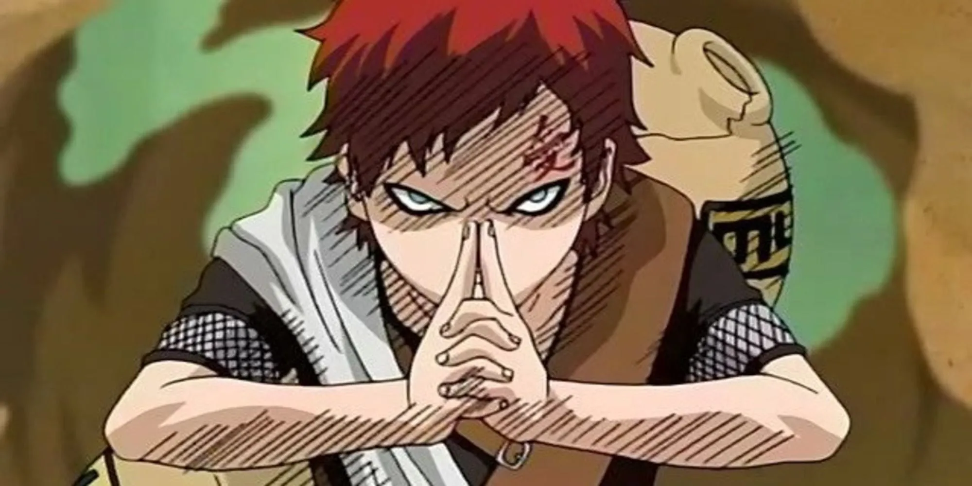 Gaara sử dụng ấn chú điều khiển cát trong kỳ thi Chunin Naruto