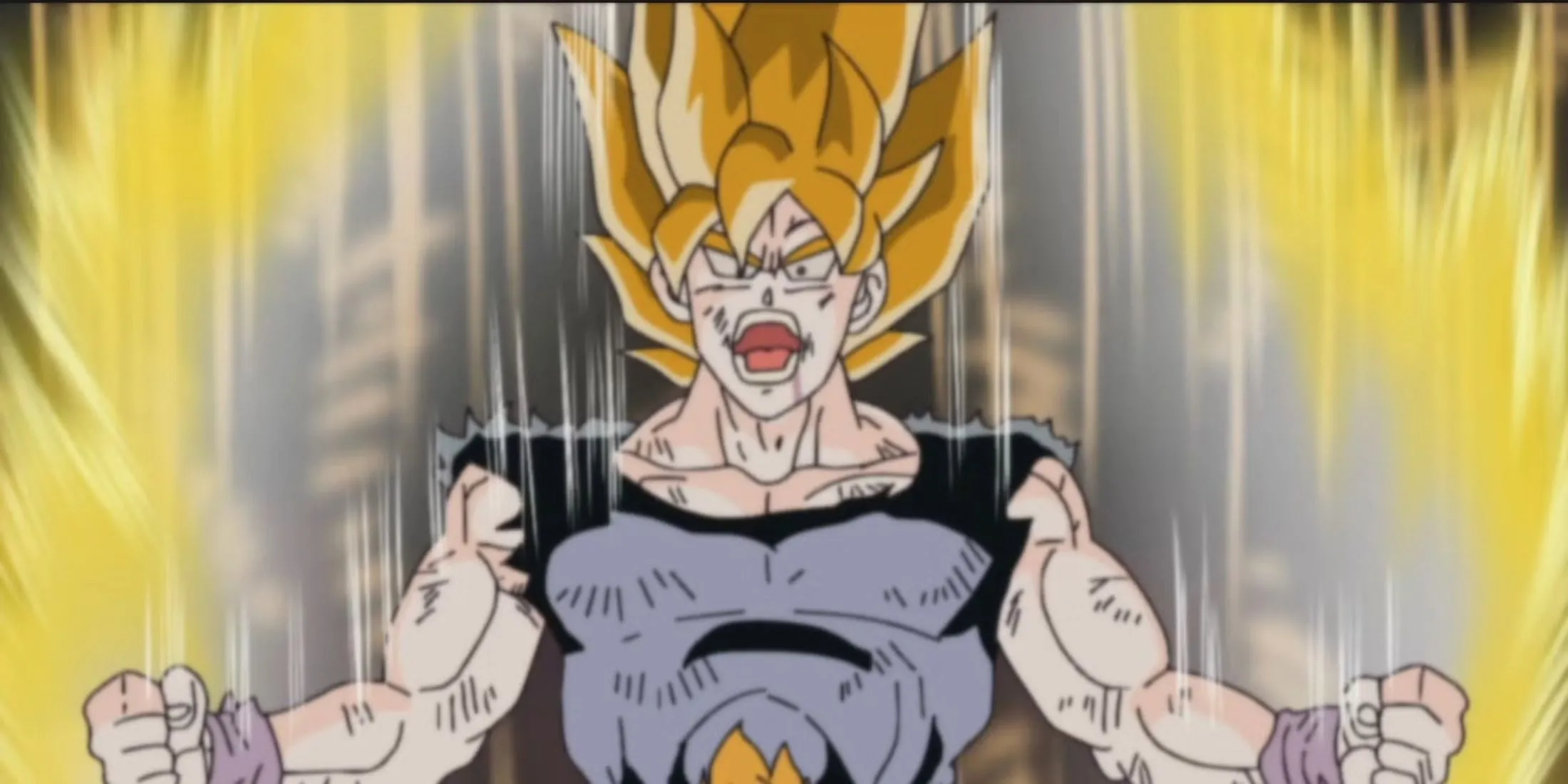 Goku thể hiện sự tự tin và kiêu hãnh sau khi đạt được trạng thái Siêu Saiyan lần đầu tiên