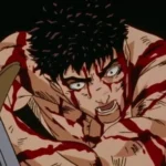Guts một mình chiến đấu chống lại 100 lính Tudor trong anime Berserk