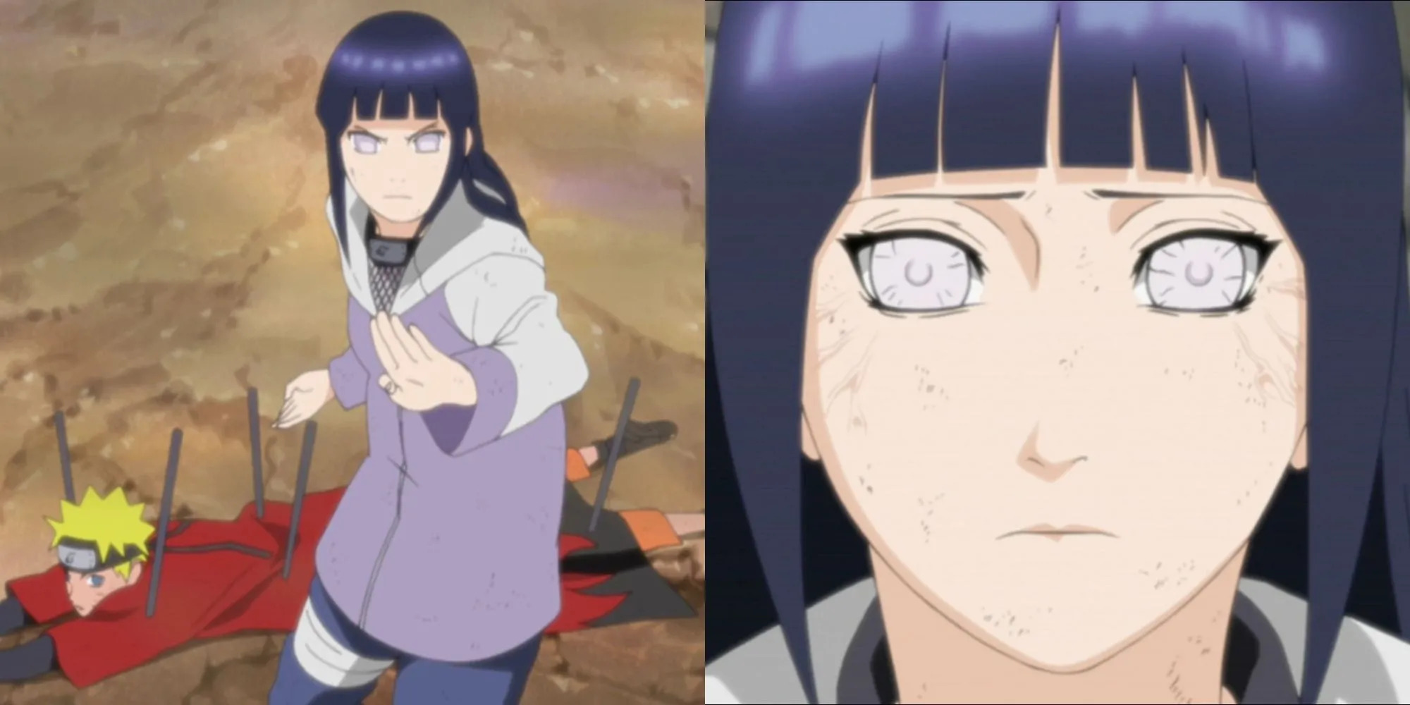 Hinata dũng cảm bày tỏ tình cảm với Naruto trước khi bị Pain đánh gục.