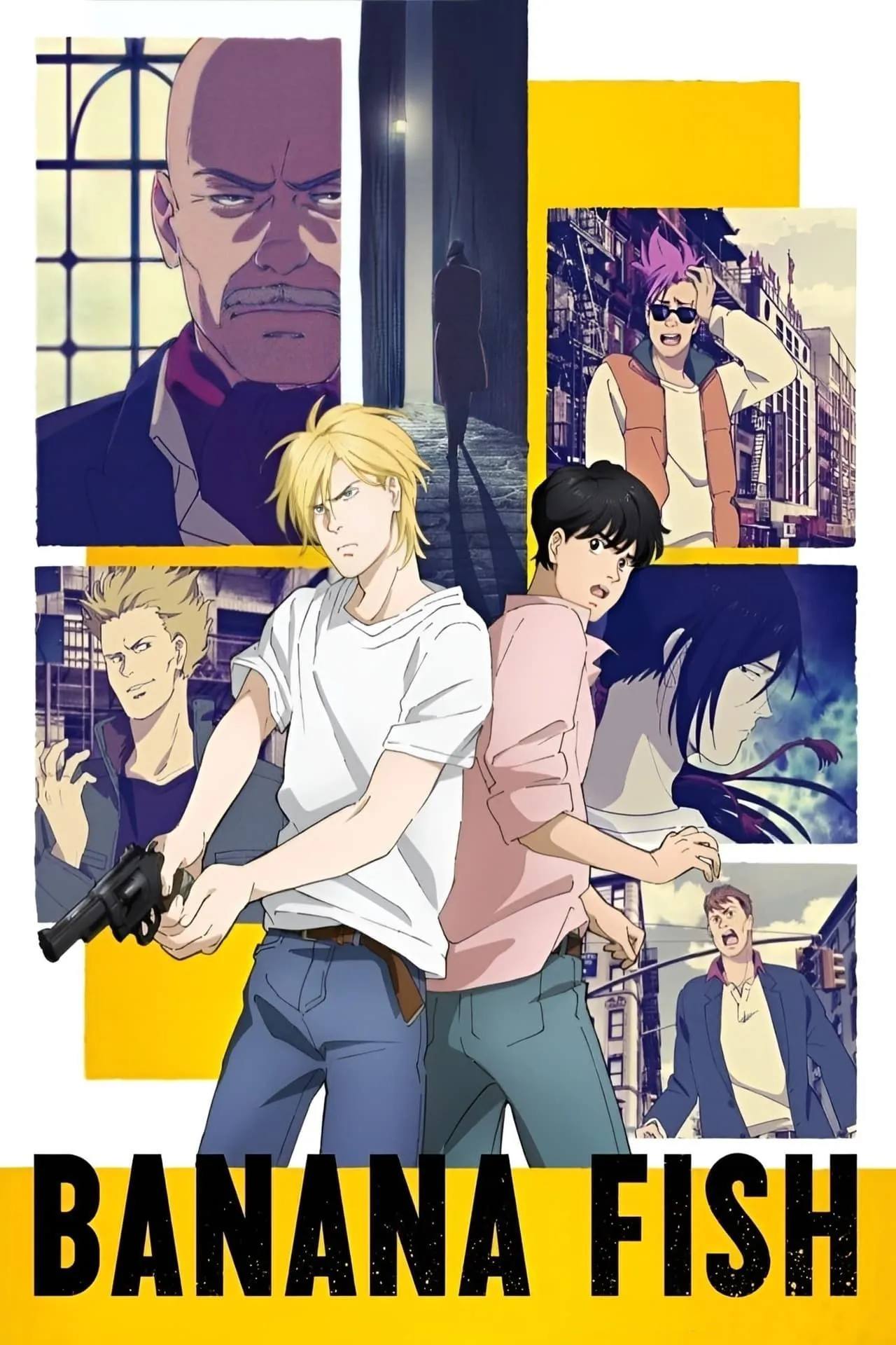 Hình ảnh nhân vật chính Ash Lynx và Eiji Okumura từ anime Banana Fish.