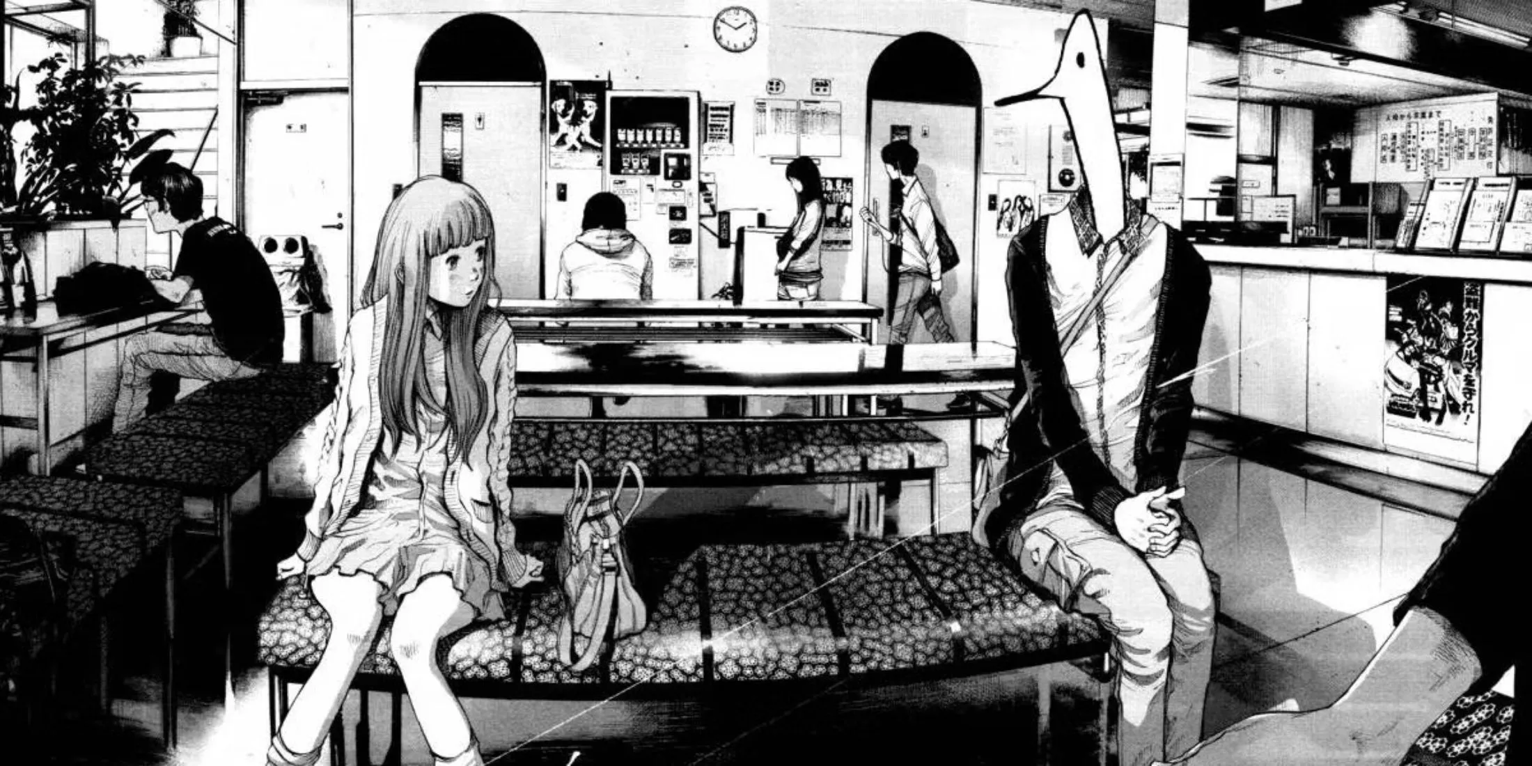 Hình ảnh nhân vật Punpun Onodera dưới dạng chú chim hoạt hình từ manga Oyasumi Punpun