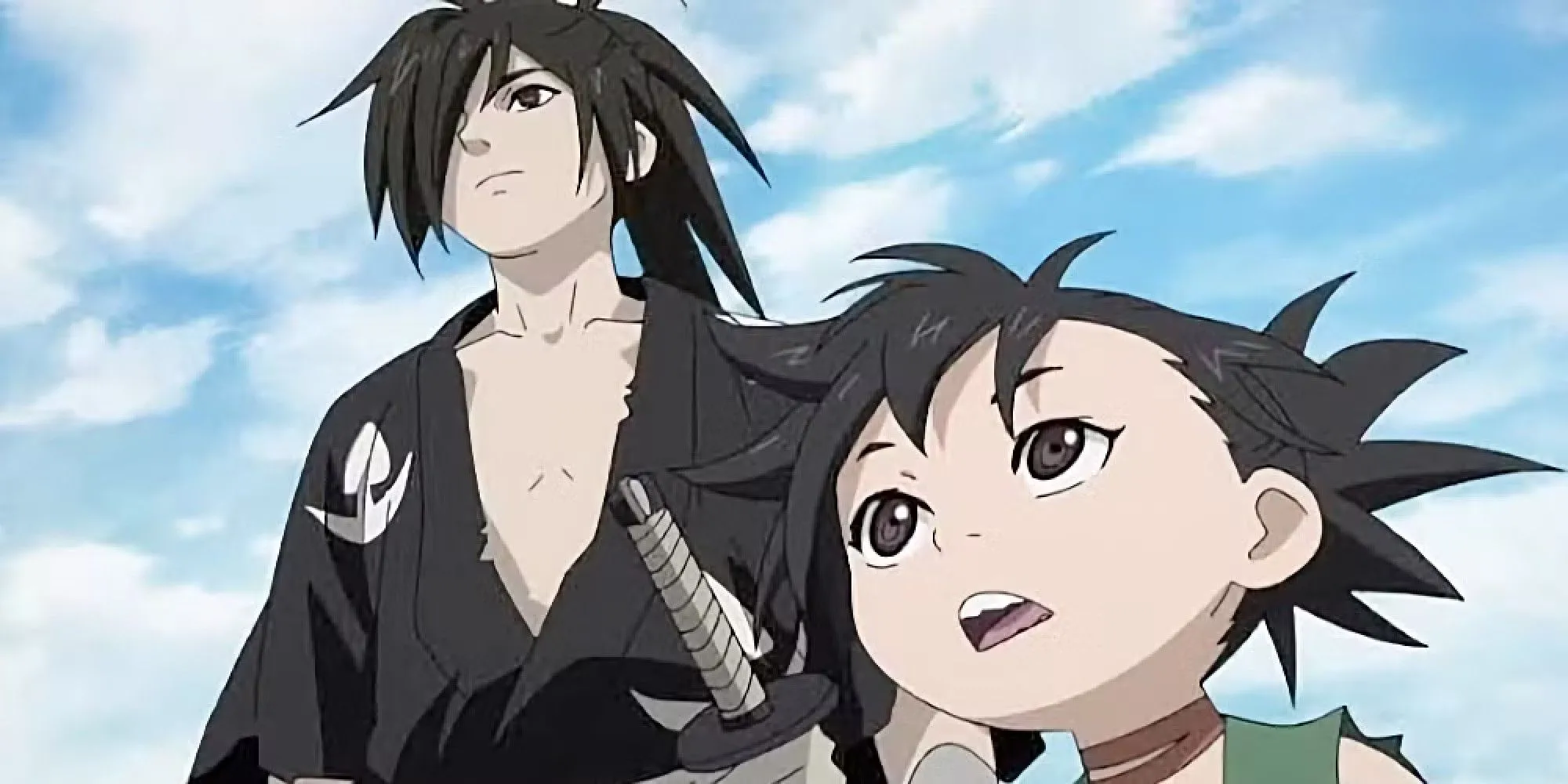 Hyakkimaru và Dororo trên hành trình đối mặt với quỷ để giành lại thân thể trong anime Dororo.