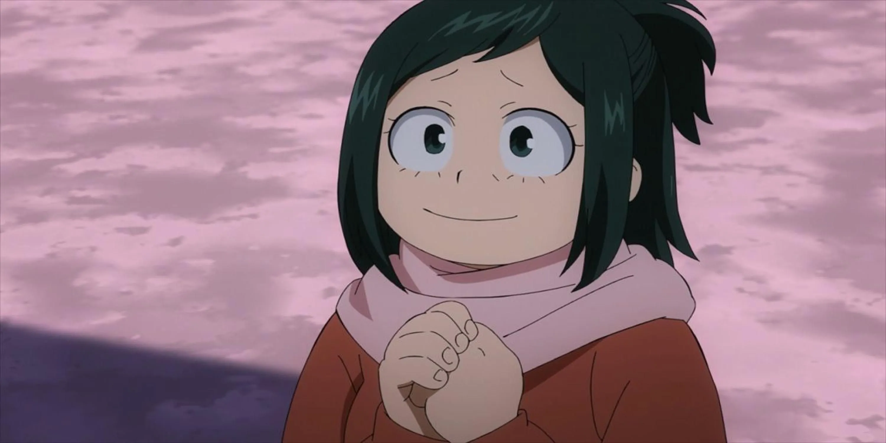 Inko Midoriya đang sử dụng Quirk Hút Vật Thể để kéo đồ vật