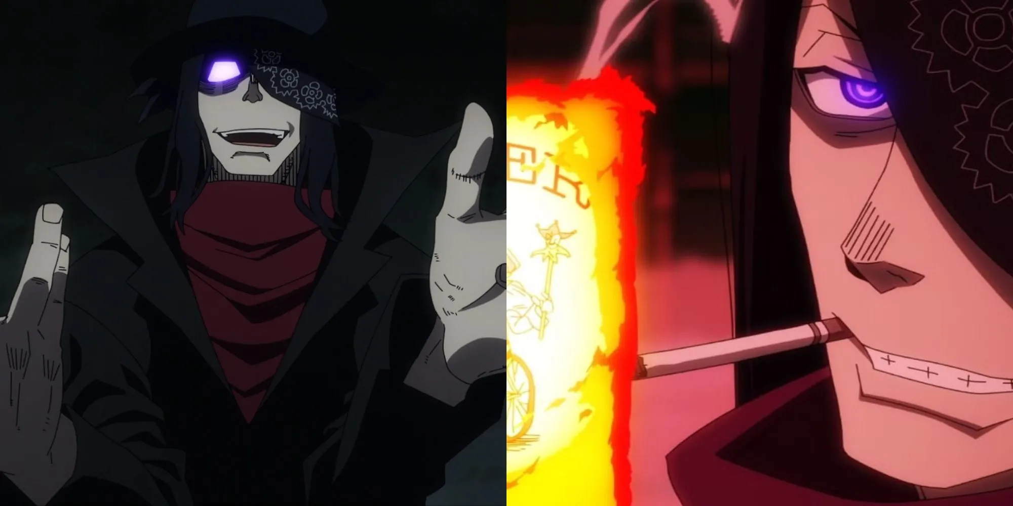 Joker với những lá bài dao găm trong Fire Force