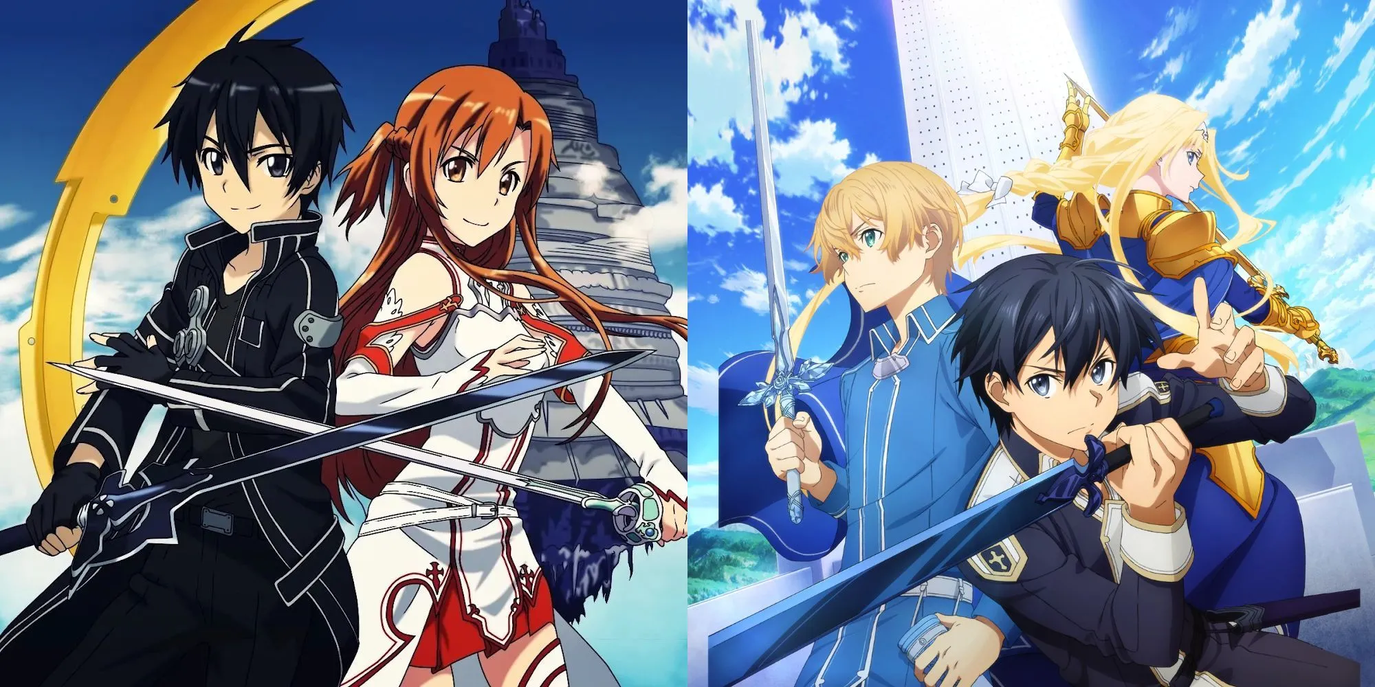 Kirito rút kiếm Elucidator trong game Sword Art Online