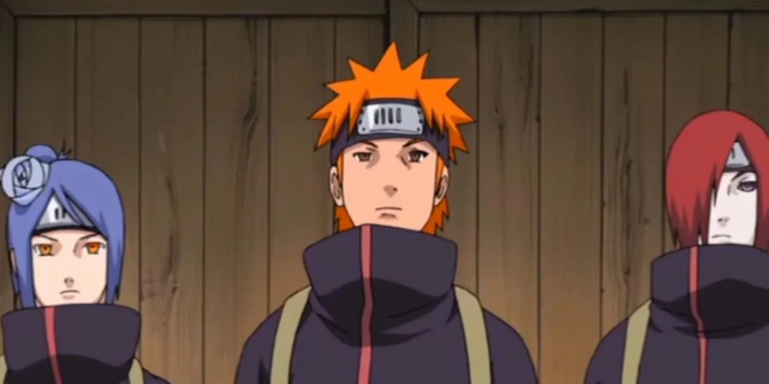 Konan sử dụng nhẫn thuật giấy, thể hiện quyết tâm bảo vệ di nguyện của Nagato.