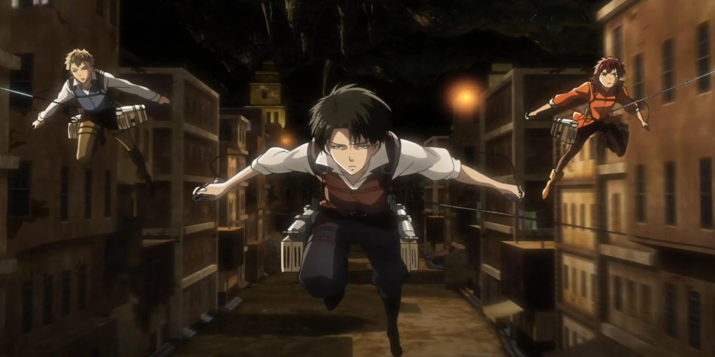 Levi Ackerman, Furlan và Isabel thời còn là tội phạm thành ngầm trước khi gia nhập Đội Trinh sát trong Attack on Titan: No Regrets.