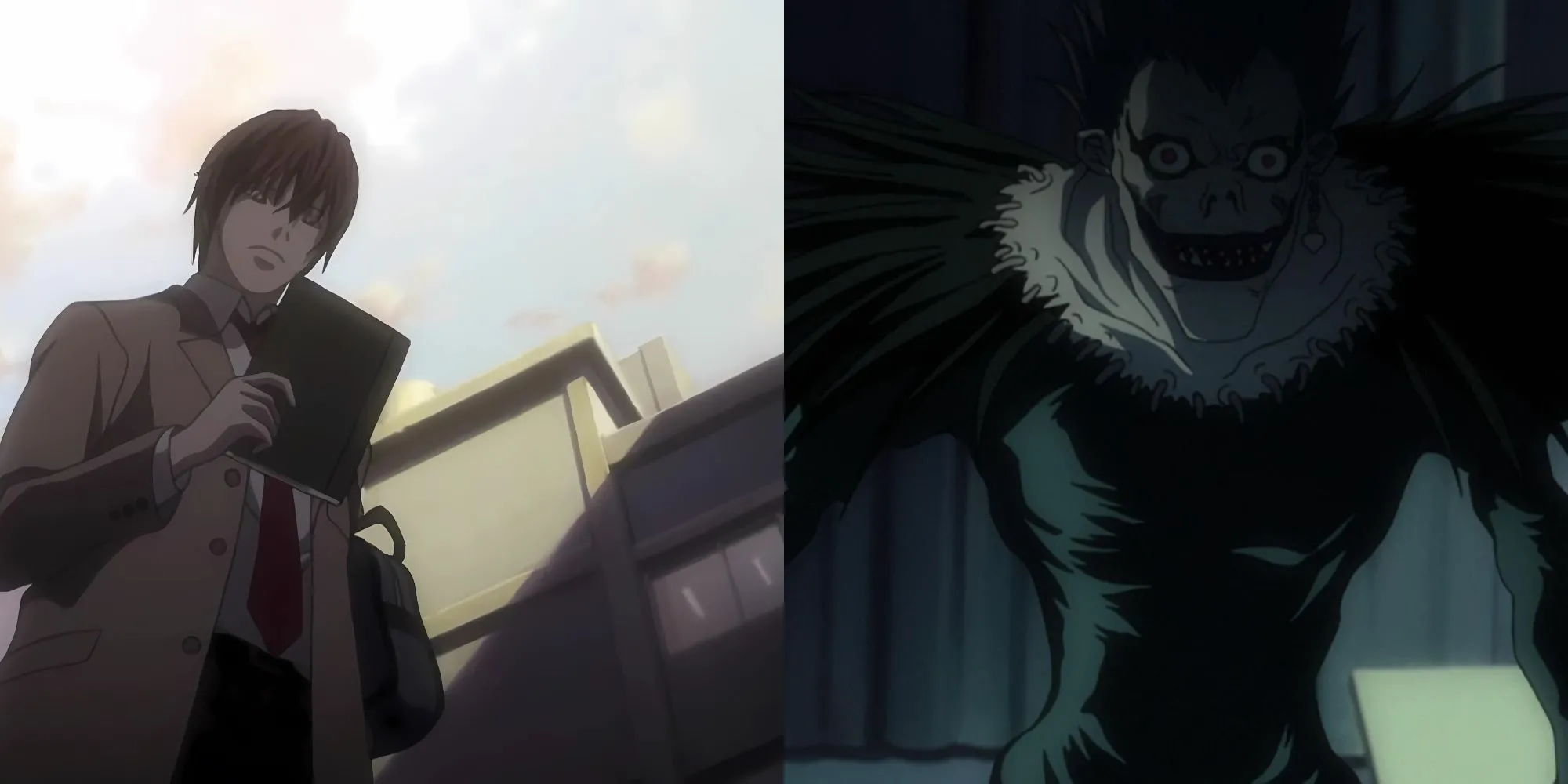 Light Yagami nhặt được Death Note trong tập phim mở đầu mang tính biểu tượng