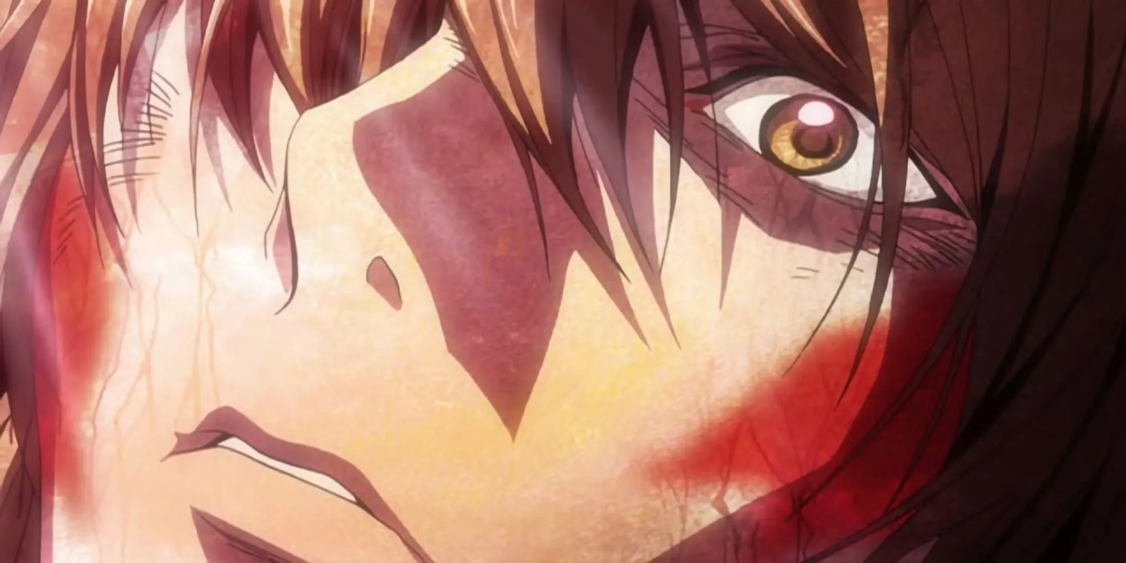 Light Yagami trong giây phút cuối cùng của Death Note khi Ryuk viết tên anh vào sổ