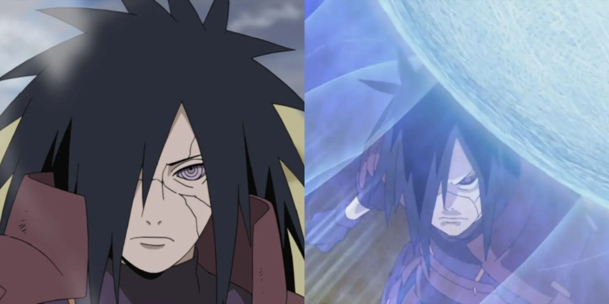 Madara Uchiha thị uy sức mạnh khủng khiếp khi triệu hồi hai thiên thạch xuống chiến trường.