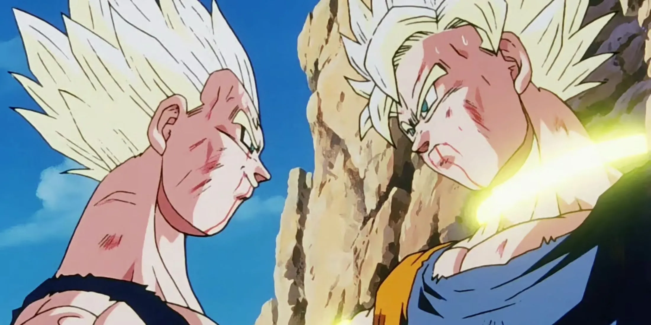 Majin Vegeta chiến đấu hết mình với Goku trong Arc Buu