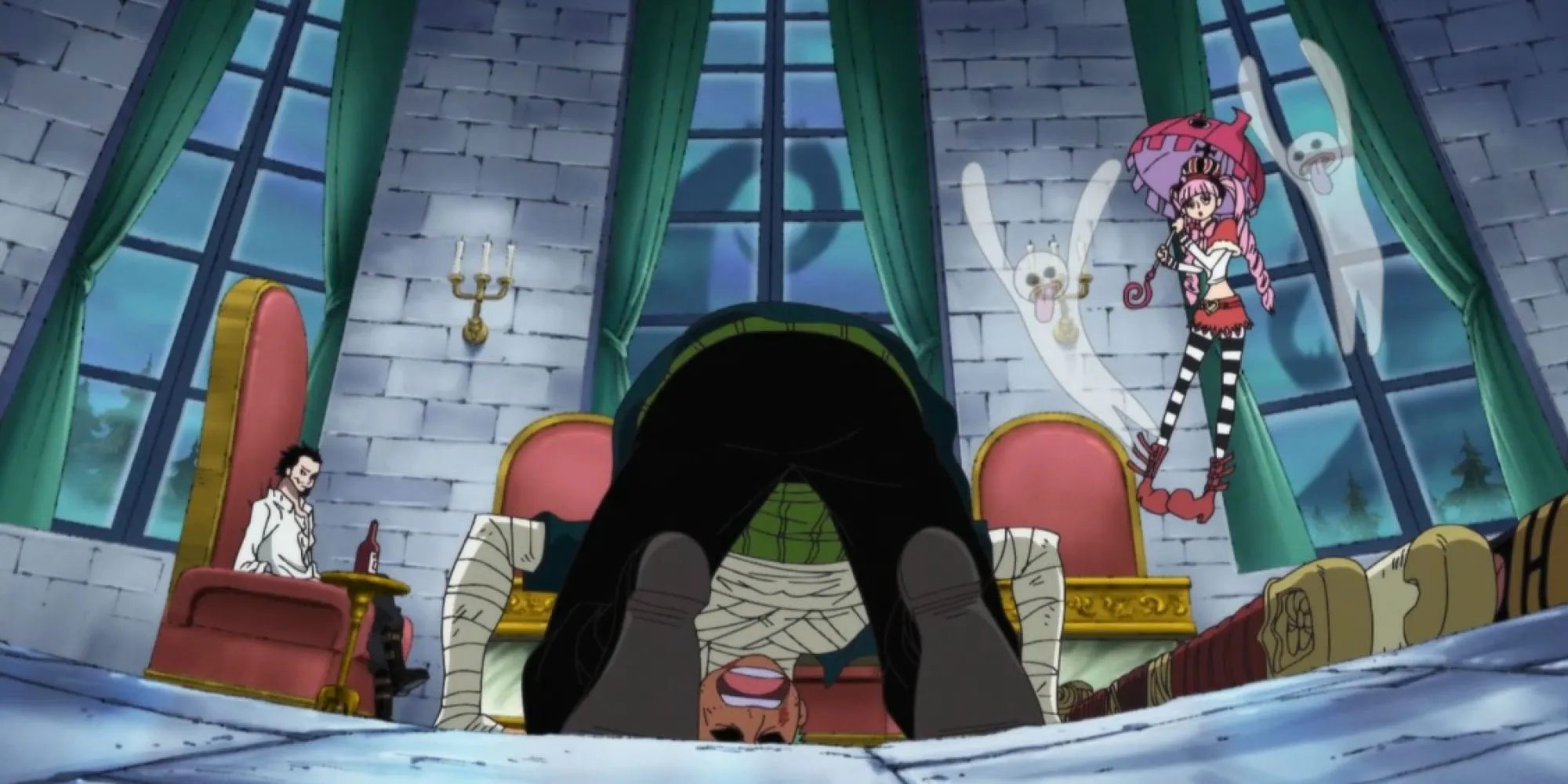 Mihawk, kiếm sĩ vĩ đại nhất thế giới, và Zoro, thành viên băng Mũ Rơm