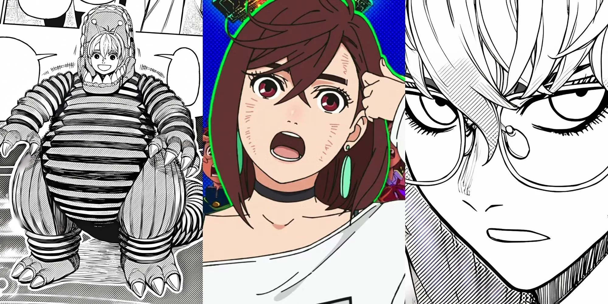 Momo Ayase và Okarun (Ken Takakura) đối mặt với sinh vật lạ trong DanDaDan