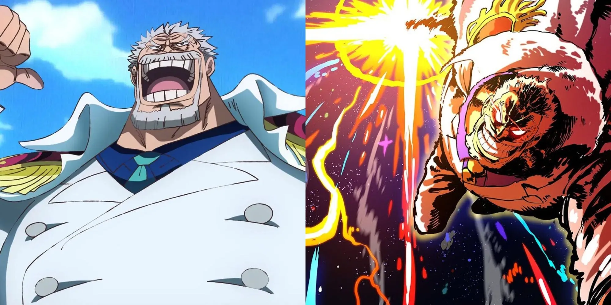 Monkey D Garp tung đòn Galaxy Impact phá hủy Hachinosu