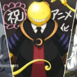 Một bức ảnh ghép mô tả Shikamaru (Naruto) bên trái, Koro-Sensei (Lớp Học Ám Sát) ở giữa, Near (Death Note) bên phải, minh họa các nhân vật anime thông minh