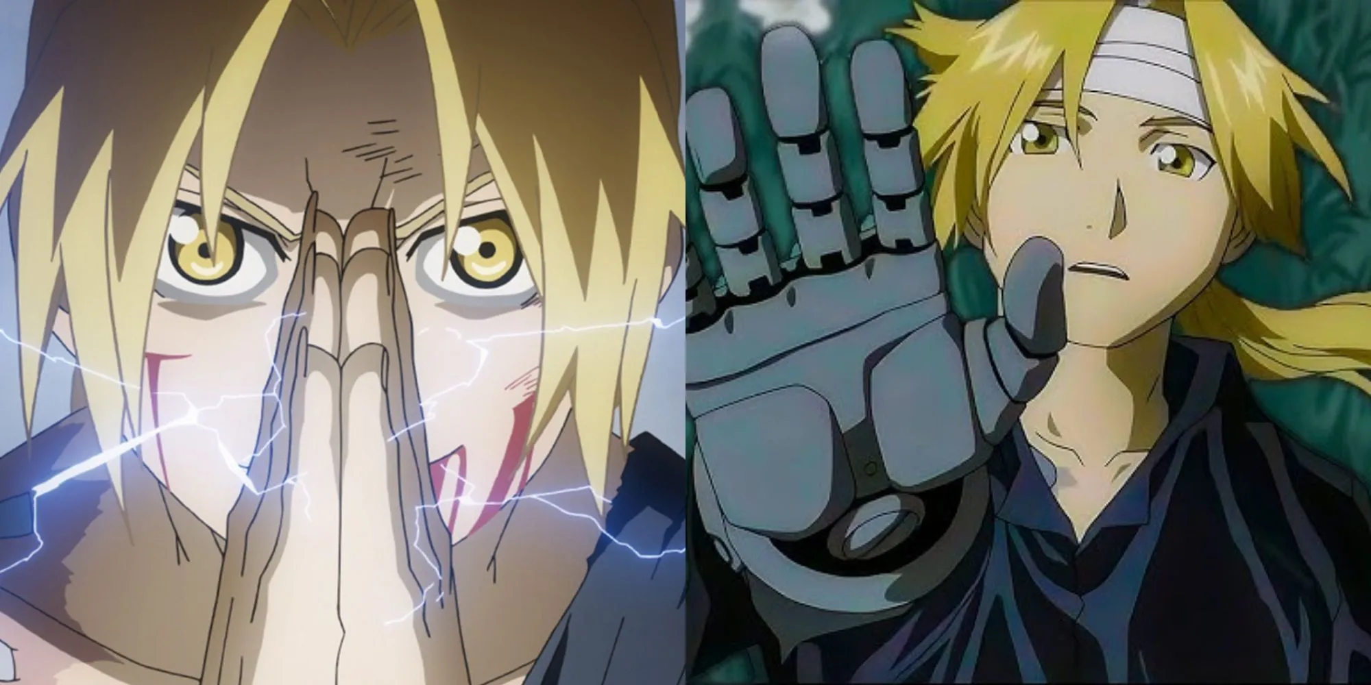 Nhân vật Edward Elric với áo khoác đỏ và bím tóc vàng trong Fullmetal Alchemist Brotherhood