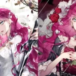 Nhân vật Penelope Eckhart trong Manhwa Villains Are Destined to Die, đang đối mặt với màn hình game otome