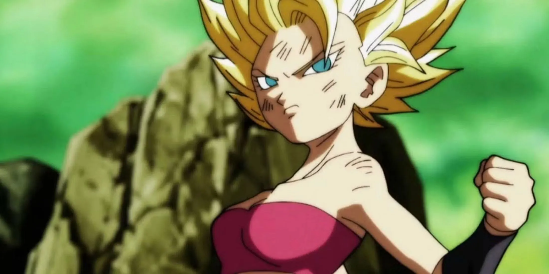 Nữ Saiyan Caulifla ở dạng Super Saiyan trong Dragon Ball Super