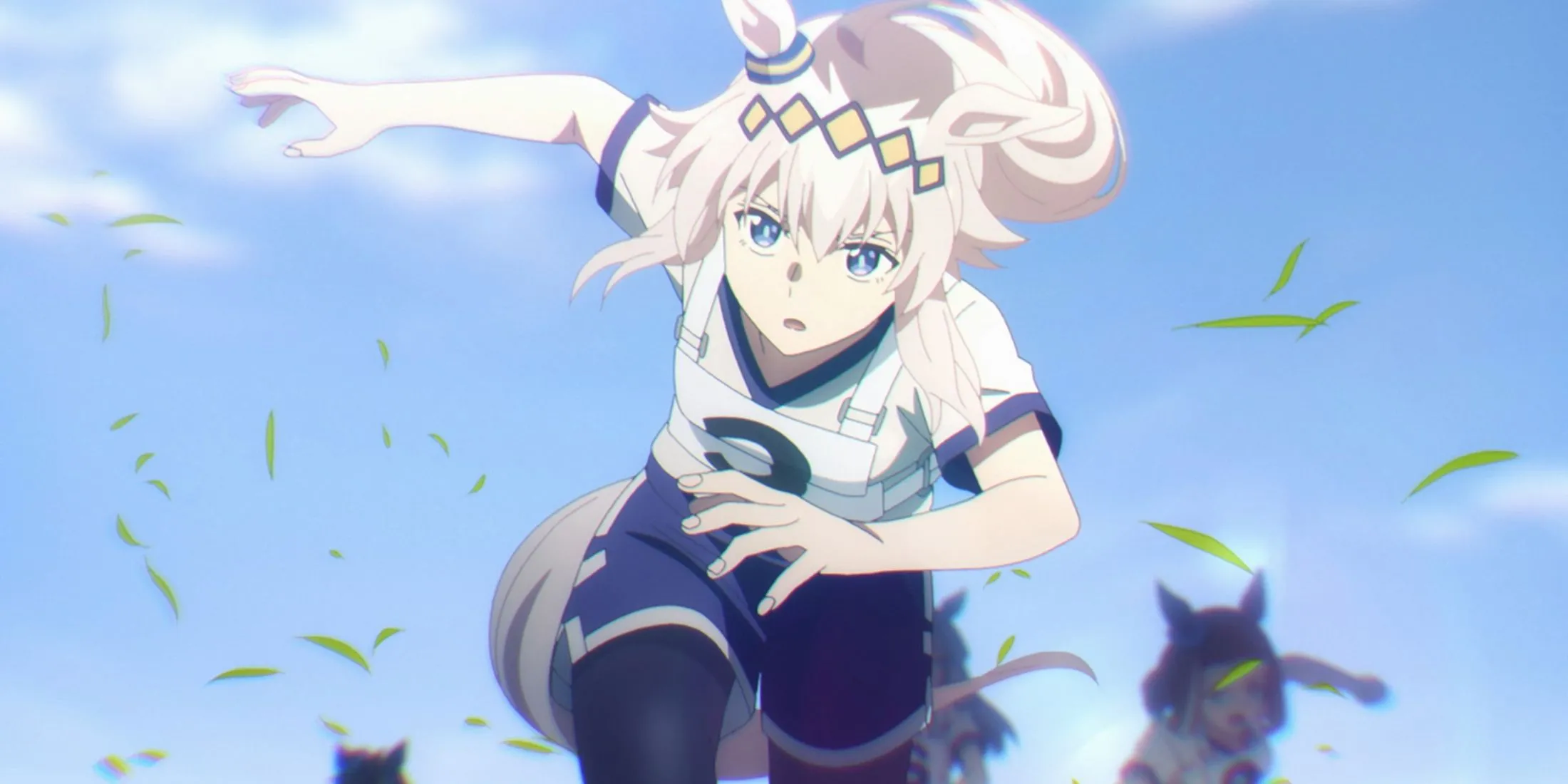 Oguri Cap, nhân vật chính của anime thể thao Uma Musume: Cinderella Gray trong trang phục đua