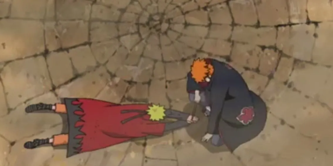 Pain phát biểu về nỗi đau và vòng lặp hận thù trước Naruto.