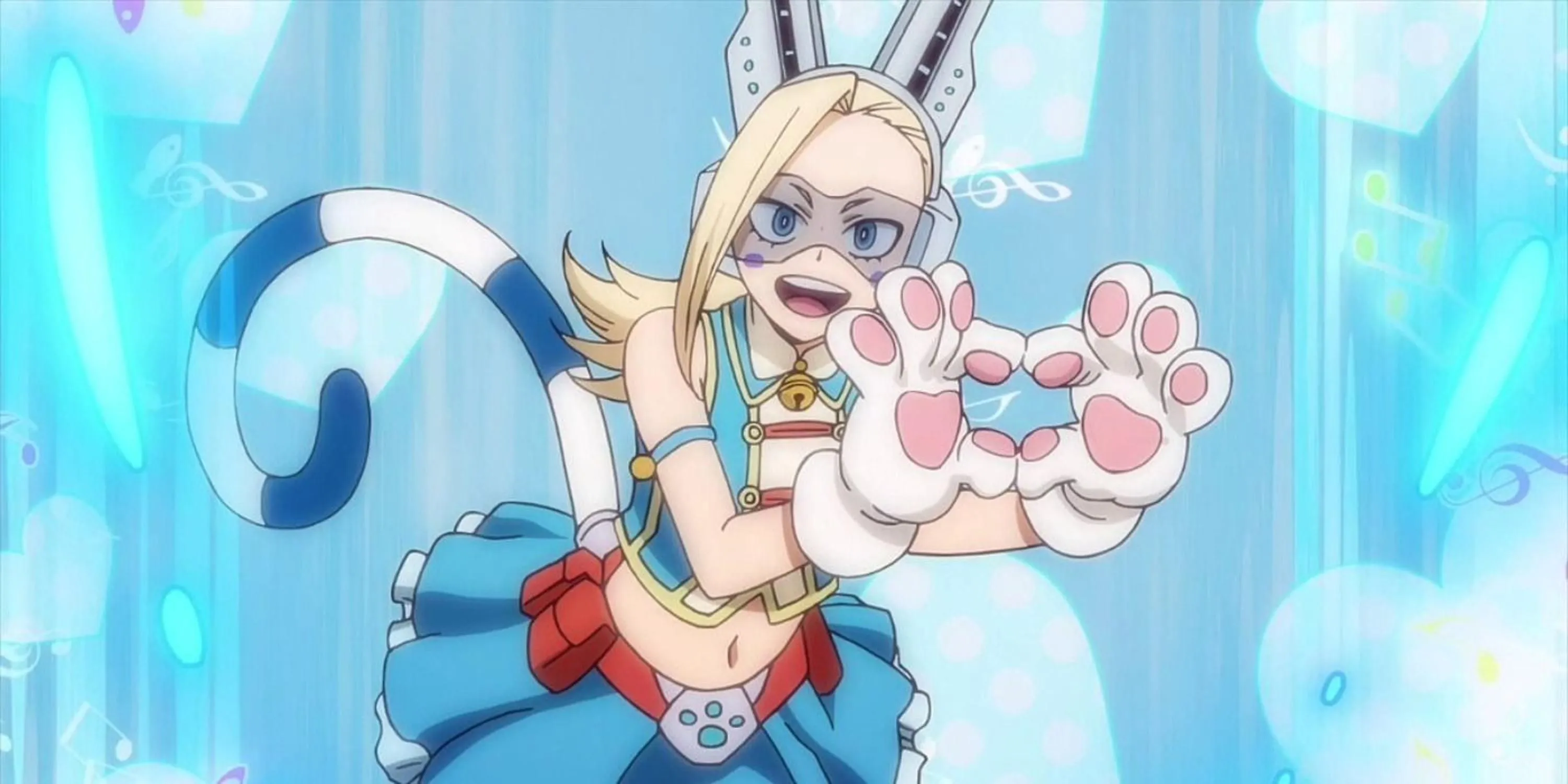Pixie-Bob, thành viên đội Pussycats, sử dụng Quirk Earth Flow để điều khiển đất đá