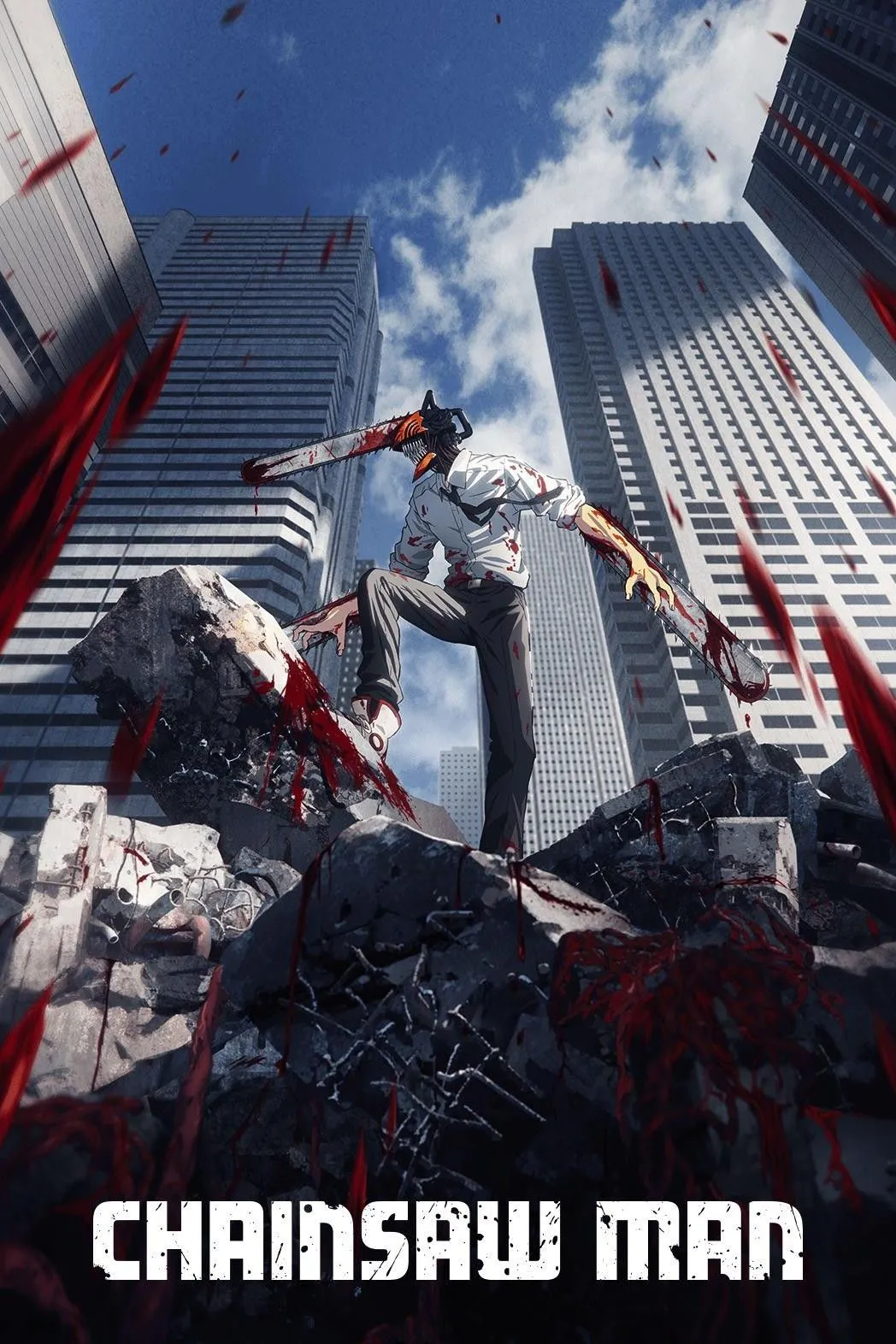 Poster chính thức của anime Chainsaw Man.