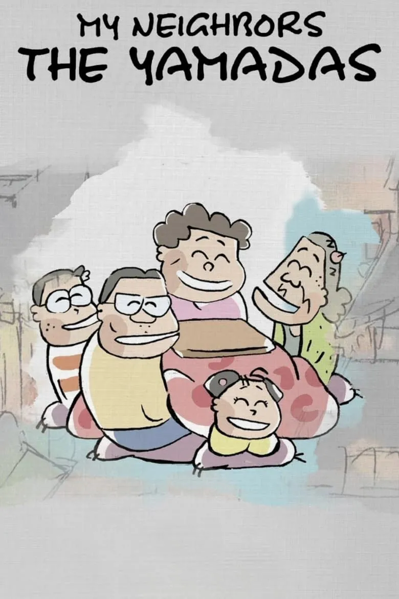 Poster chính thức của My Neighbors The Yamadas, bộ phim slice-of-life của Isao Takahata
