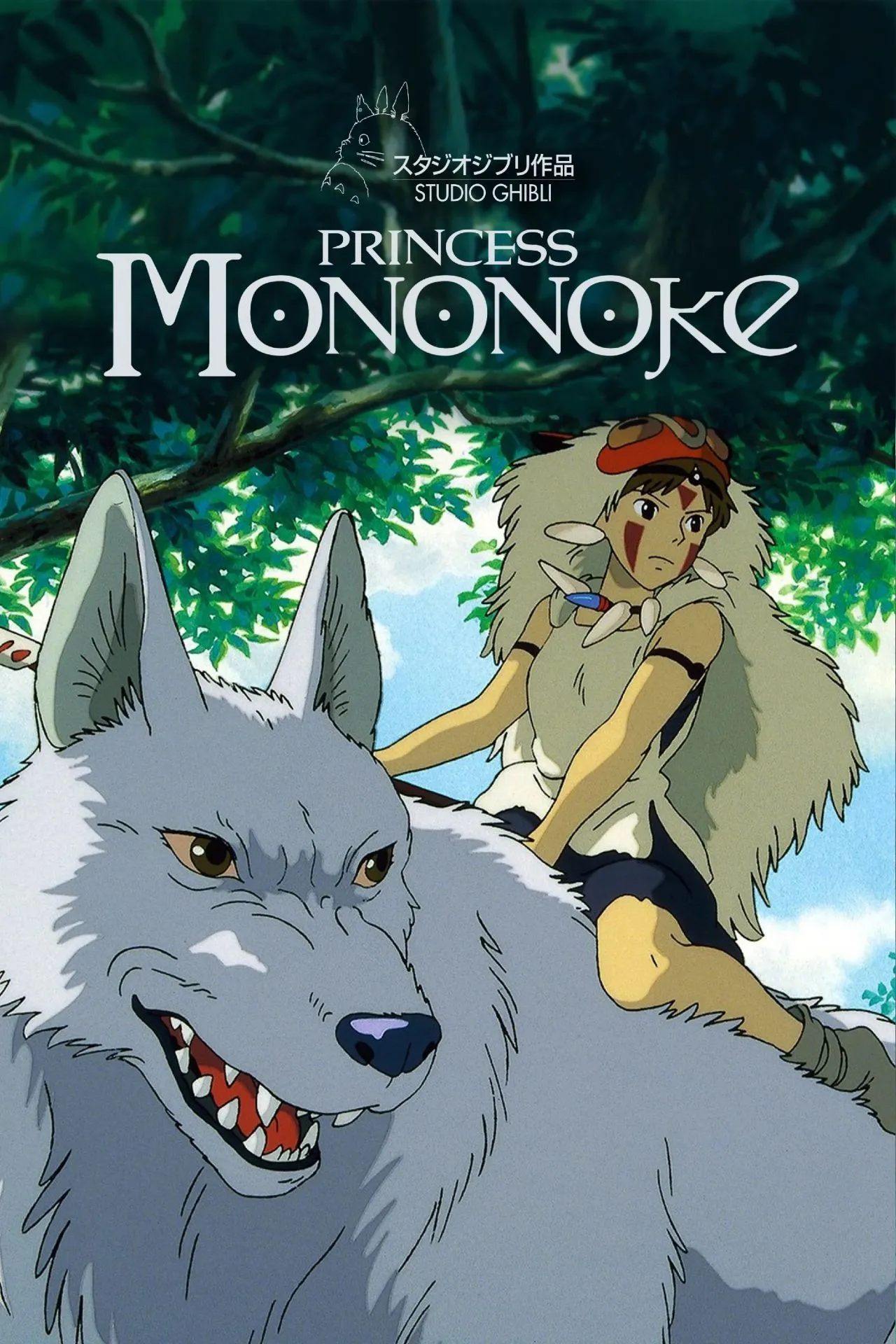 Poster phim Công chúa Mononoke với San cưỡi sói