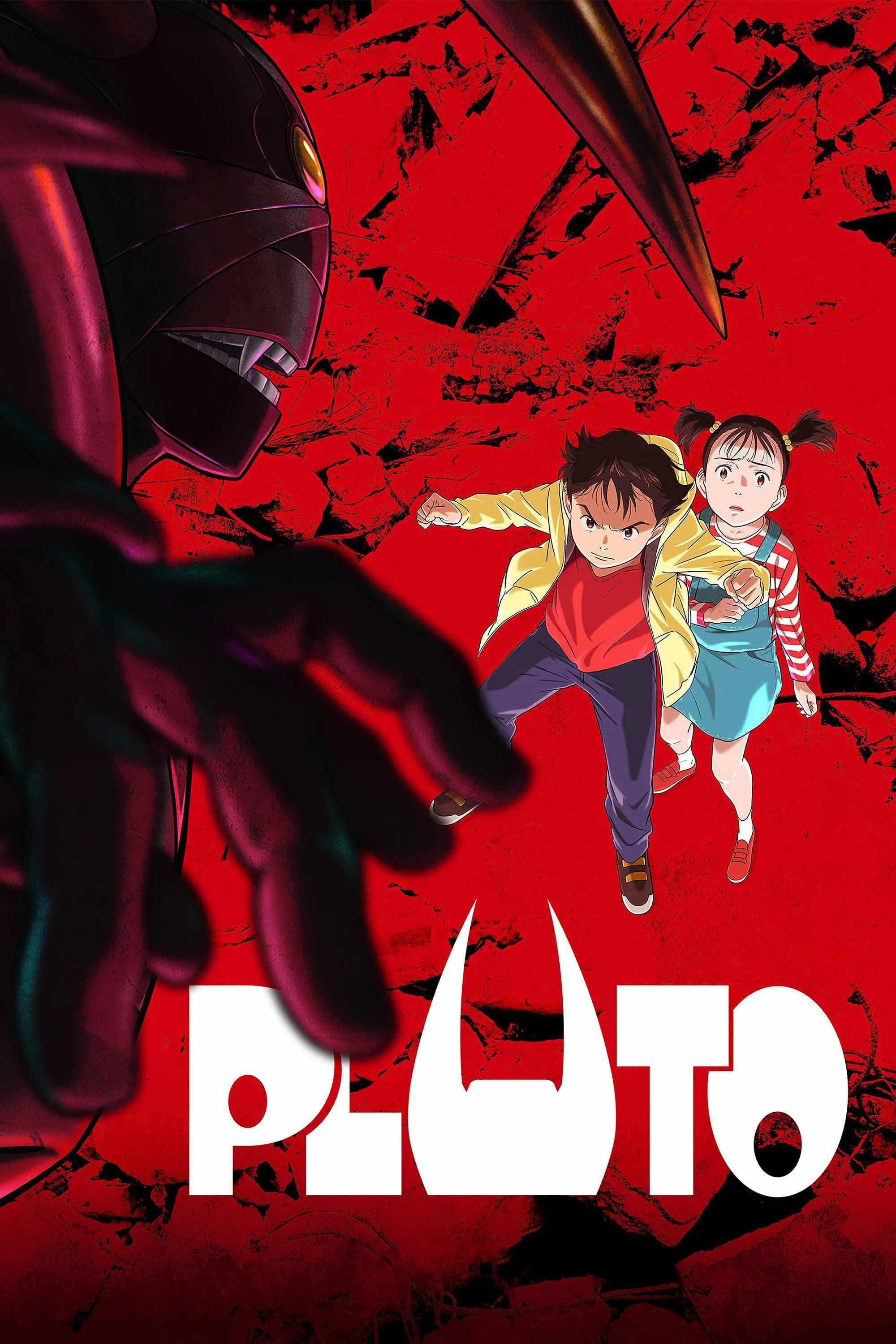 Poster quảng bá cho series anime Pluto (2023) trên Netflix.