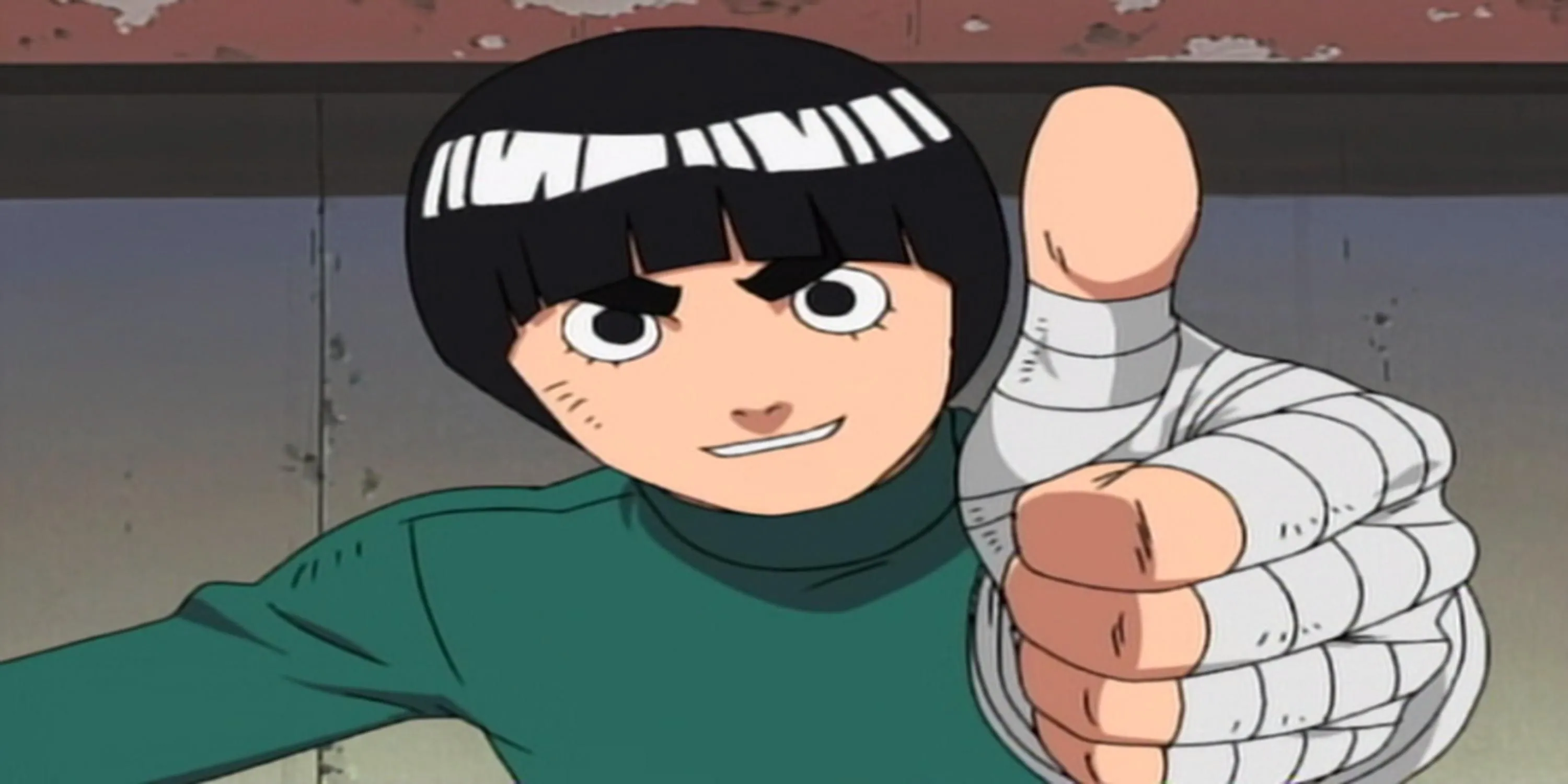 Rock Lee tập luyện thể thuật (taijutsu) dưới sự hướng dẫn của Thầy Guy trong Naruto