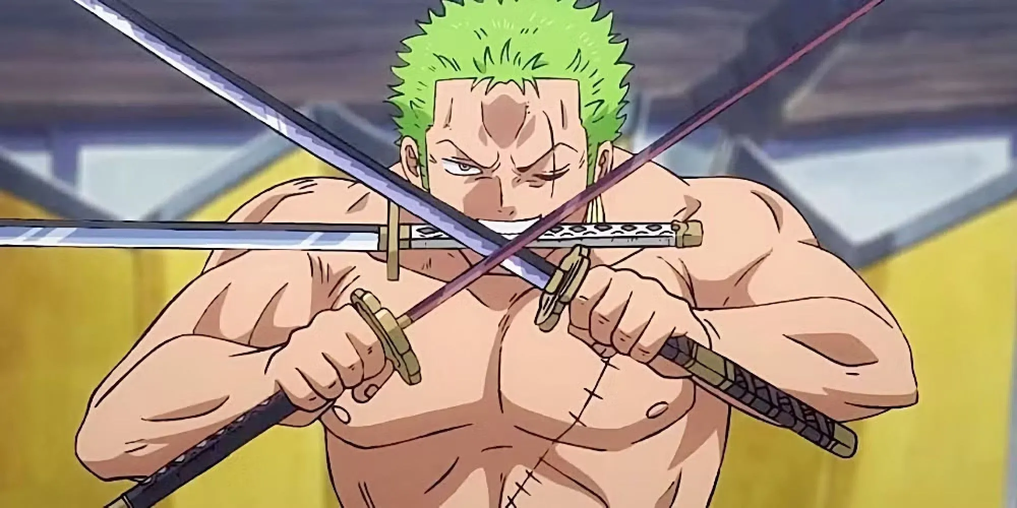 Roronoa Zoro sử dụng Tam Kiếm Phái trong One Piece