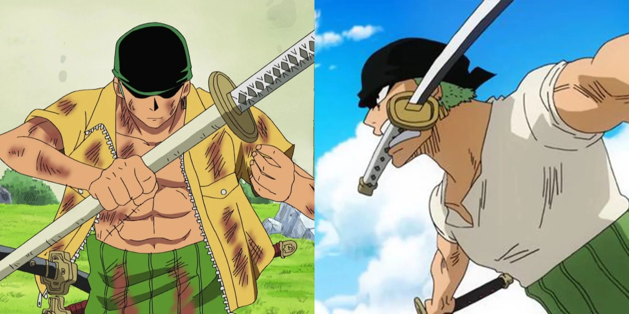 Roronoa Zoro với thanh Wado Ichimonji, thanh kiếm Lương Khoái Kiếm mang ước mơ của Kuina.