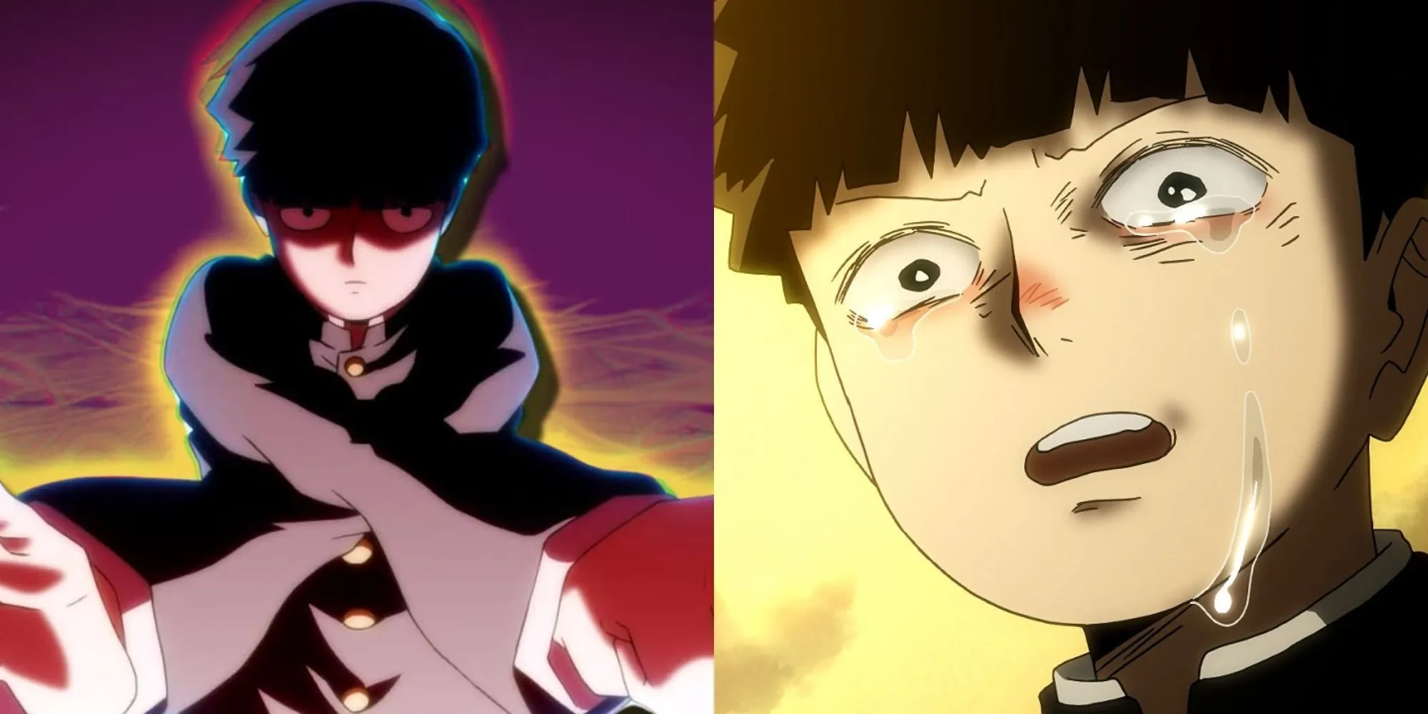 Shigeo Kageyama (Mob) và Arataka Reigen trong anime Mob Psycho 100