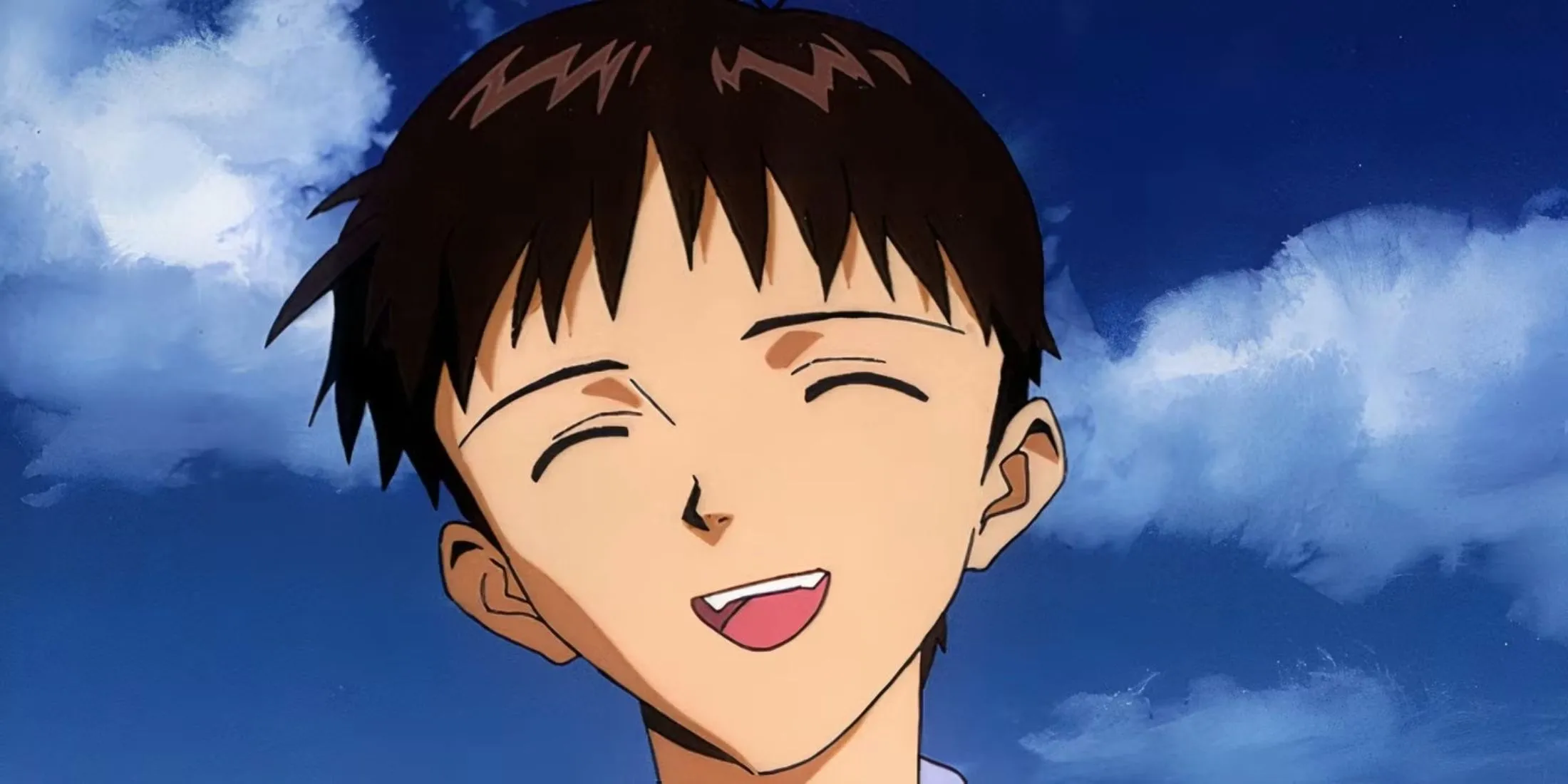Shinji Ikari mỉm cười trong cảnh cuối mang tính biểu tượng của Neon Genesis Evangelion