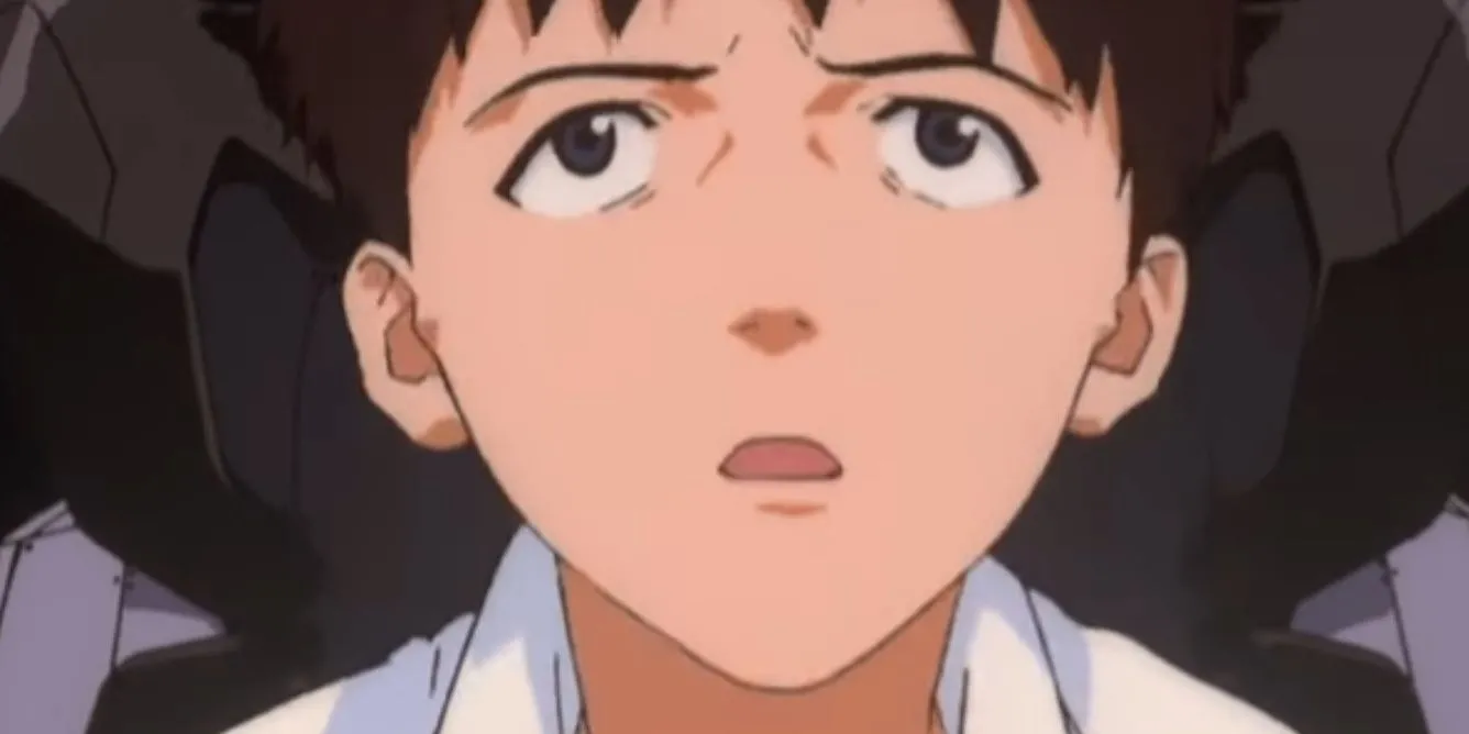 Shinji Ikari từ Neon Genesis Evangelion đối mặt với nội tâm, minh chứng cho sự chấp nhận bản thân.