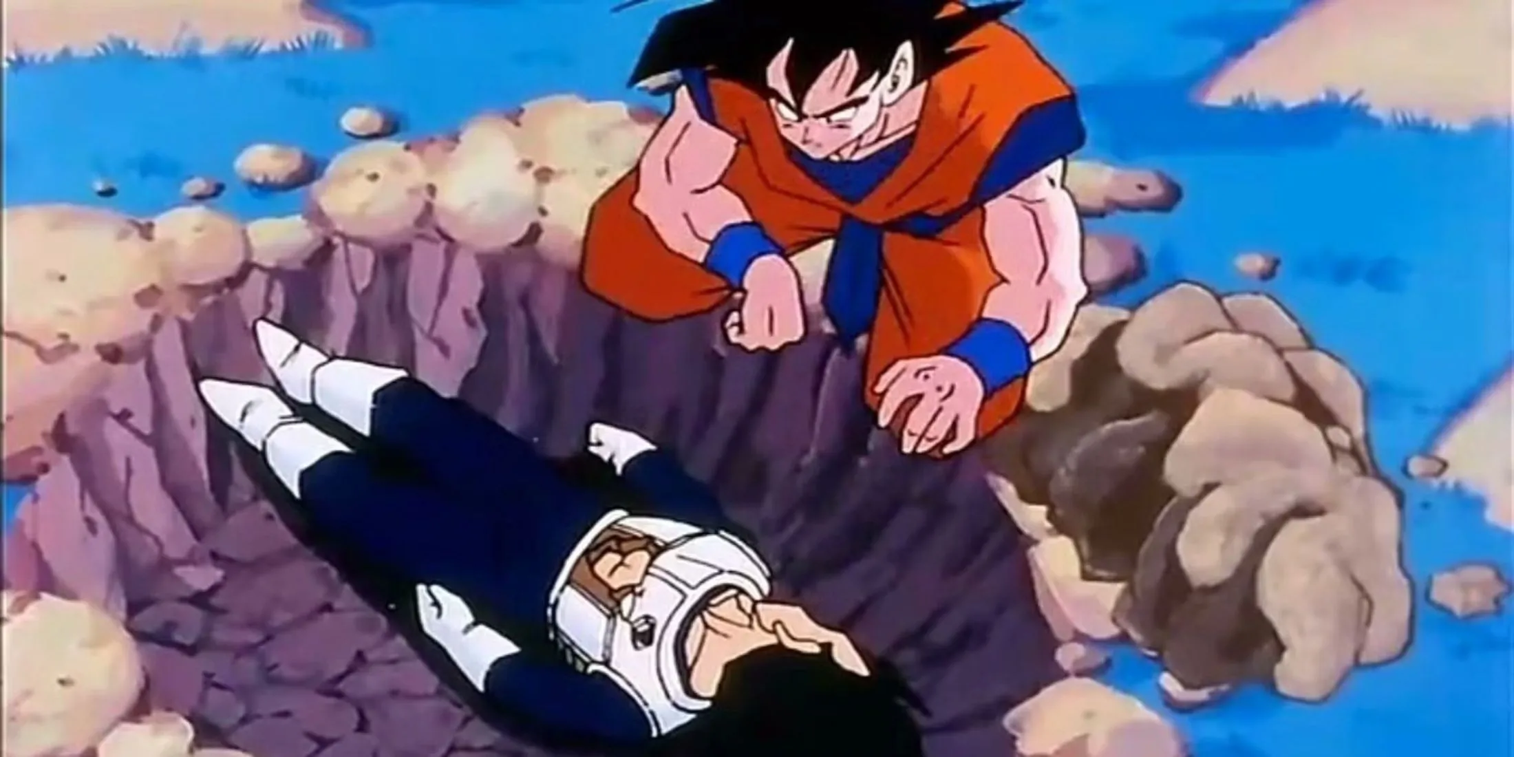 Son Goku chôn cất Vegeta và hiểu được nỗi đau của Hoàng tử Saiyan trên hành tinh Namek