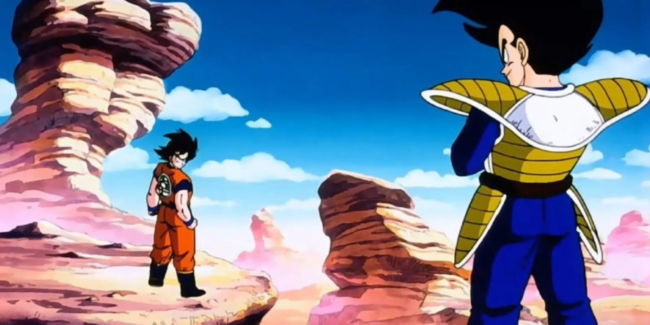 Son Goku và Vegeta đối đầu trong trận chiến đầu tiên, thể hiện sự khác biệt đẳng cấp